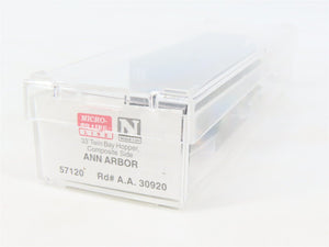N Scale Micro-Trains MTL 57120 AA Ann Arbor 33' 2-Bay Open Hopper #30920