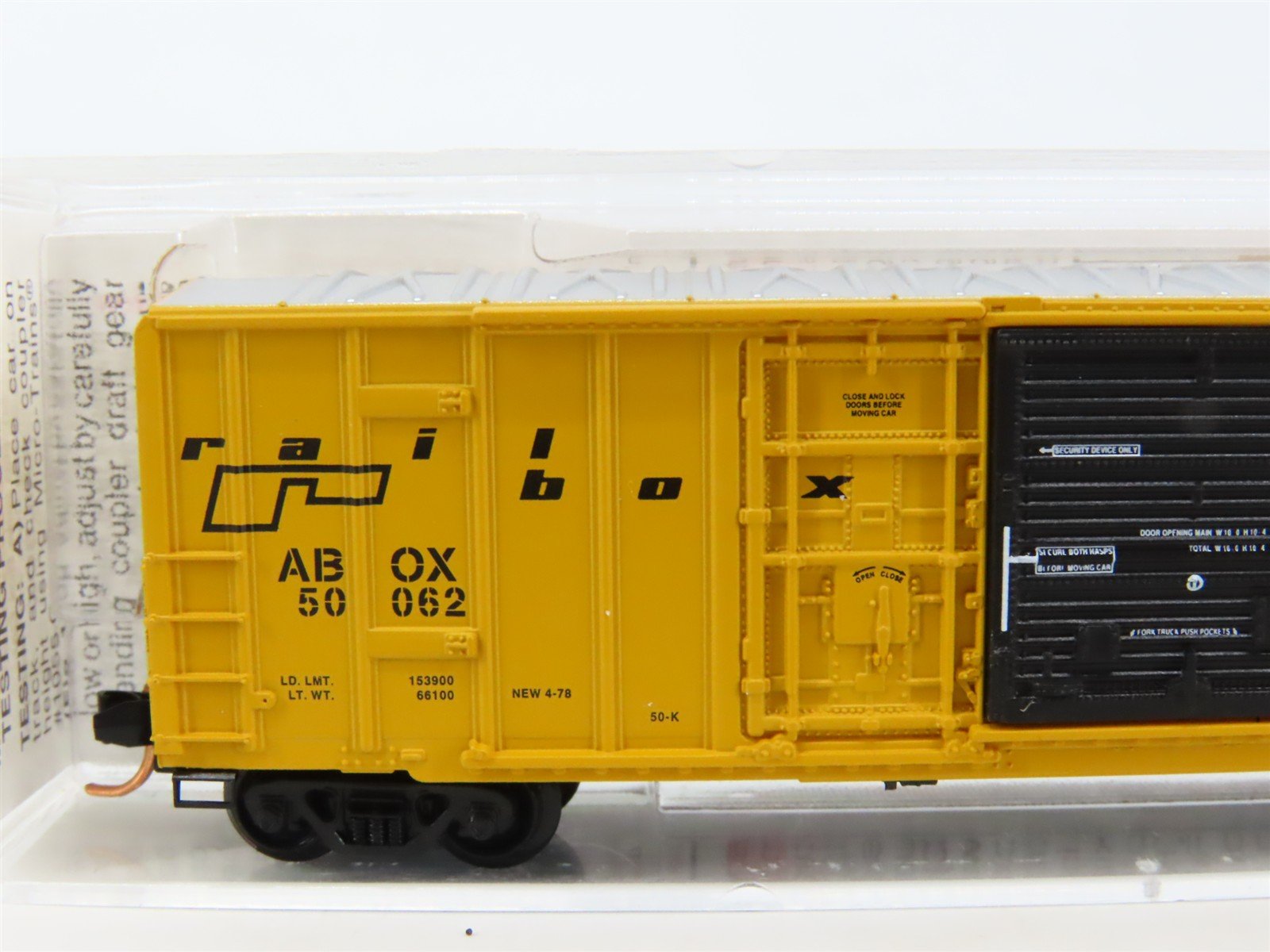 N Scale Micro-Trains MTL 26010 ABOX Railbox 50' Rib Side Boxcar #50062