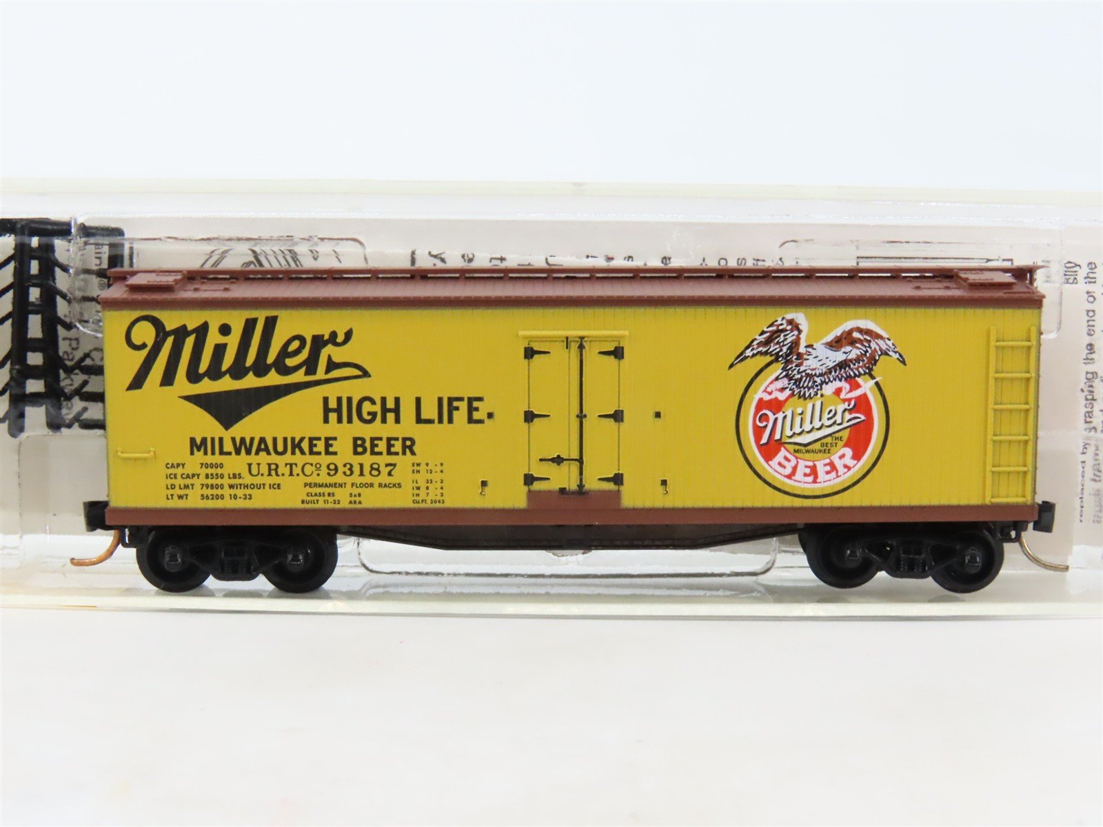 N Scale Micro-Trains MTL 49410 URTC Miller High Life 40' Wood Reefer #93187