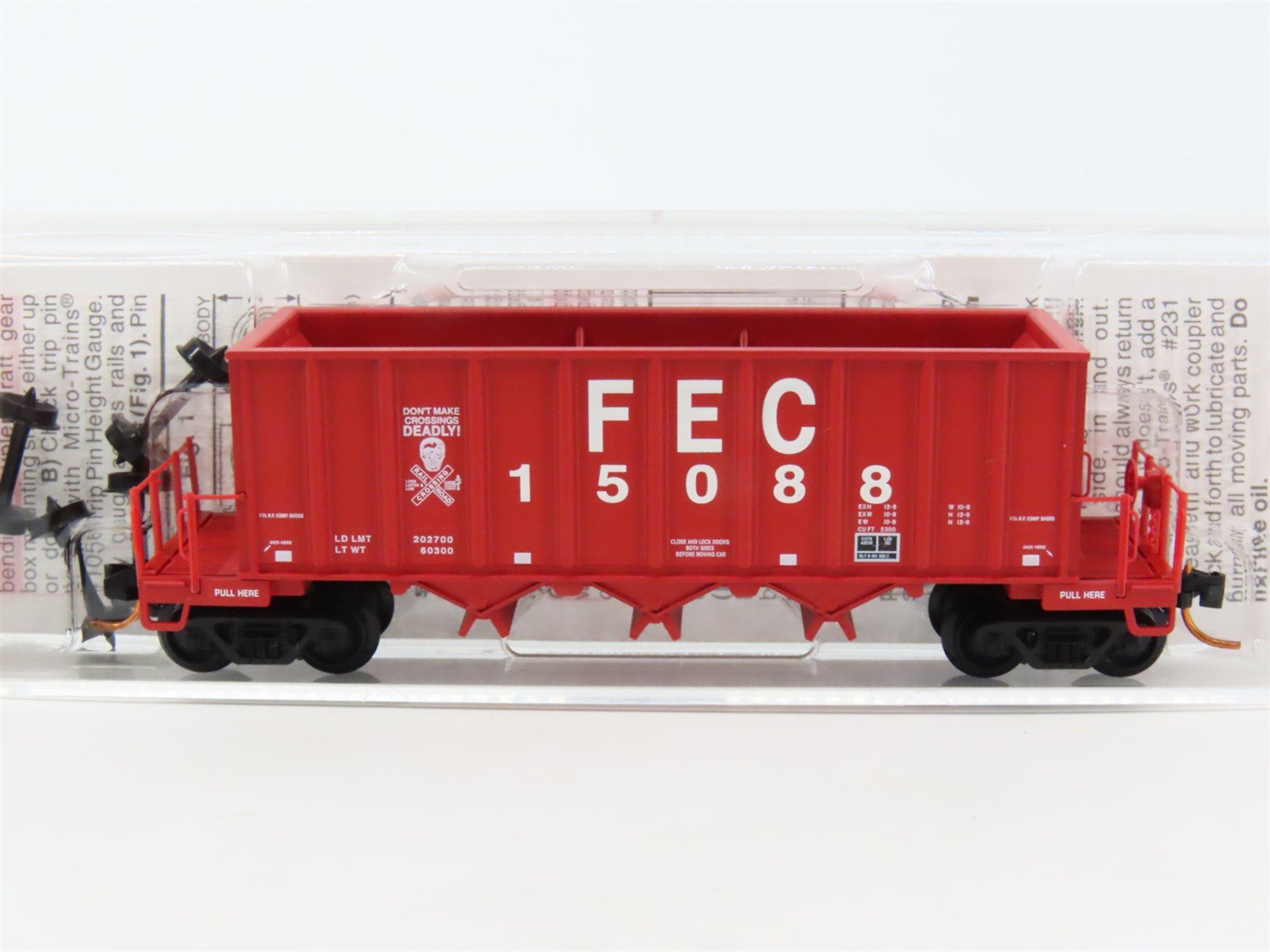 N Micro-Trains MTL 12500020 FEC Florida East Coast 40' Ortner Hopper #15088