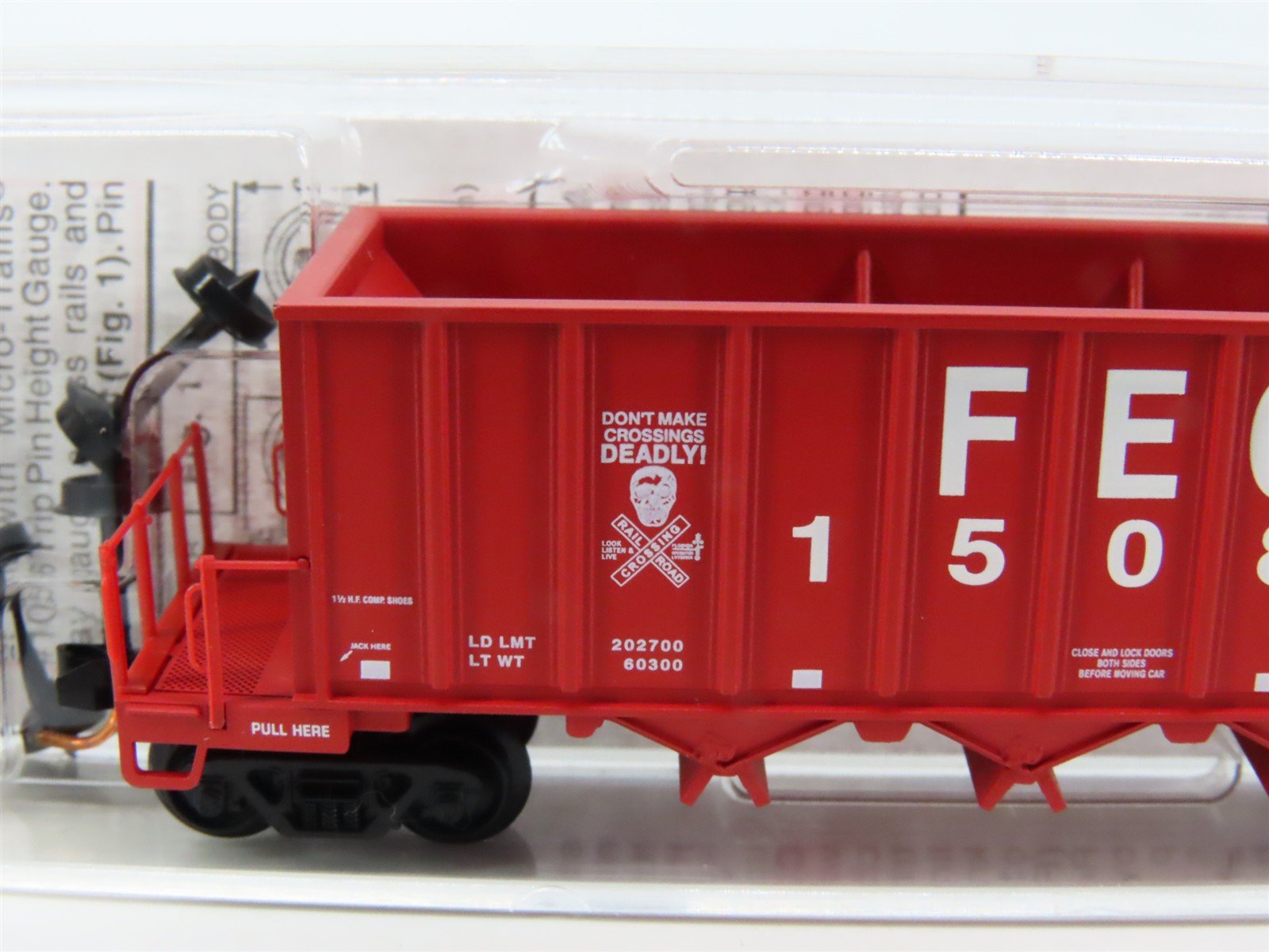 N Micro-Trains MTL 12500020 FEC Florida East Coast 40' Ortner Hopper #15088