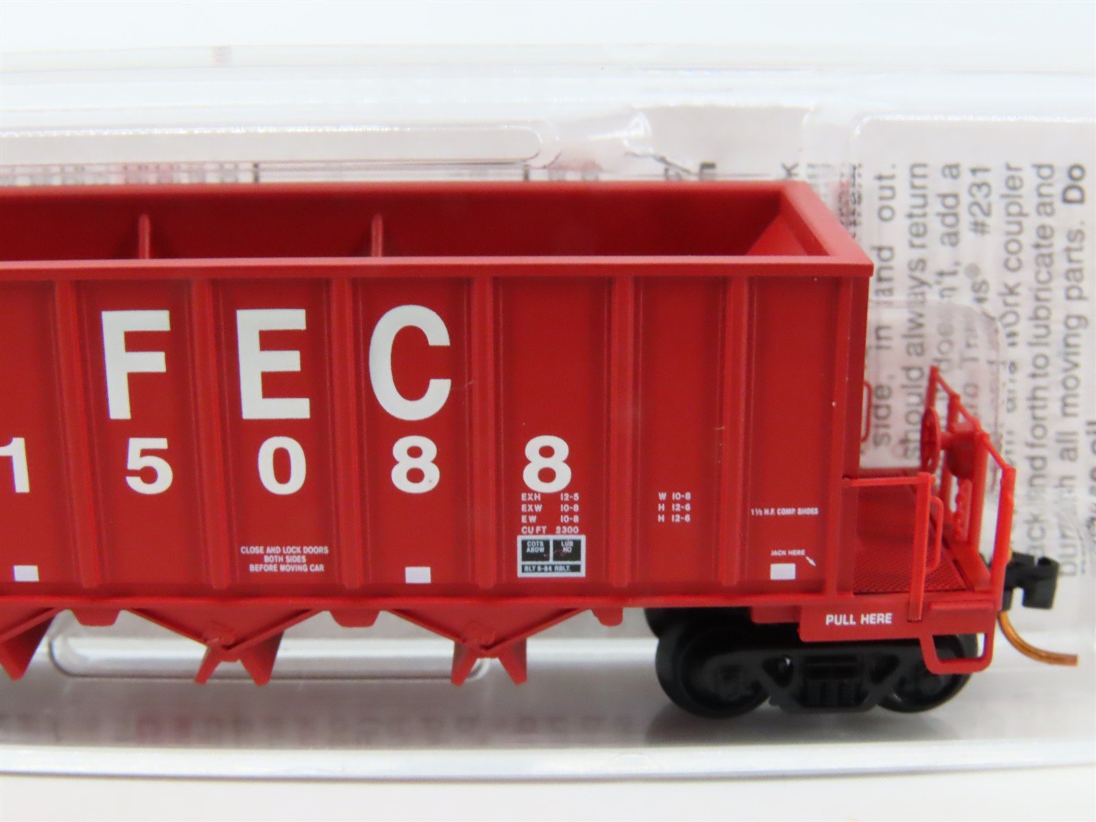 N Micro-Trains MTL 12500020 FEC Florida East Coast 40' Ortner Hopper #15088
