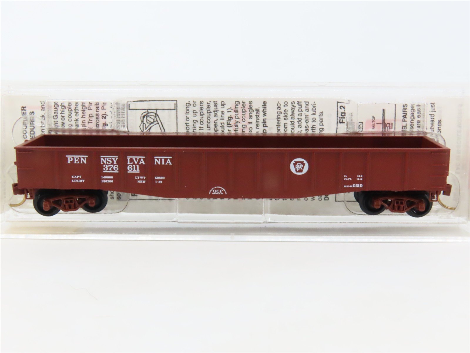 N Scale Micro-Trains MTL 105020 PRR Pennsylvania 50' Steel Side Gondola #376611