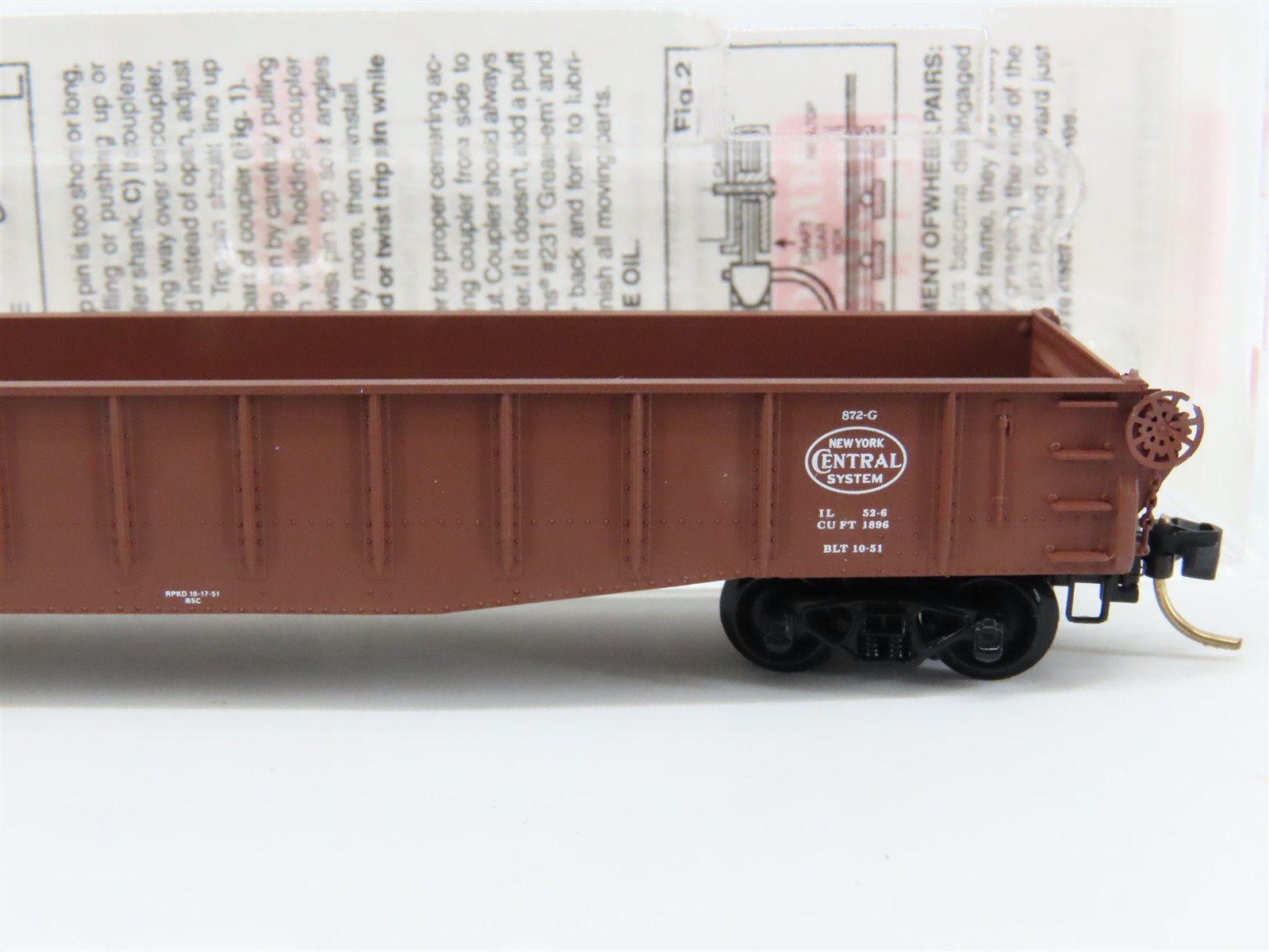 N Scale Micro-Trains MTL 46170 NYC New York Central 50' Gondola #715106