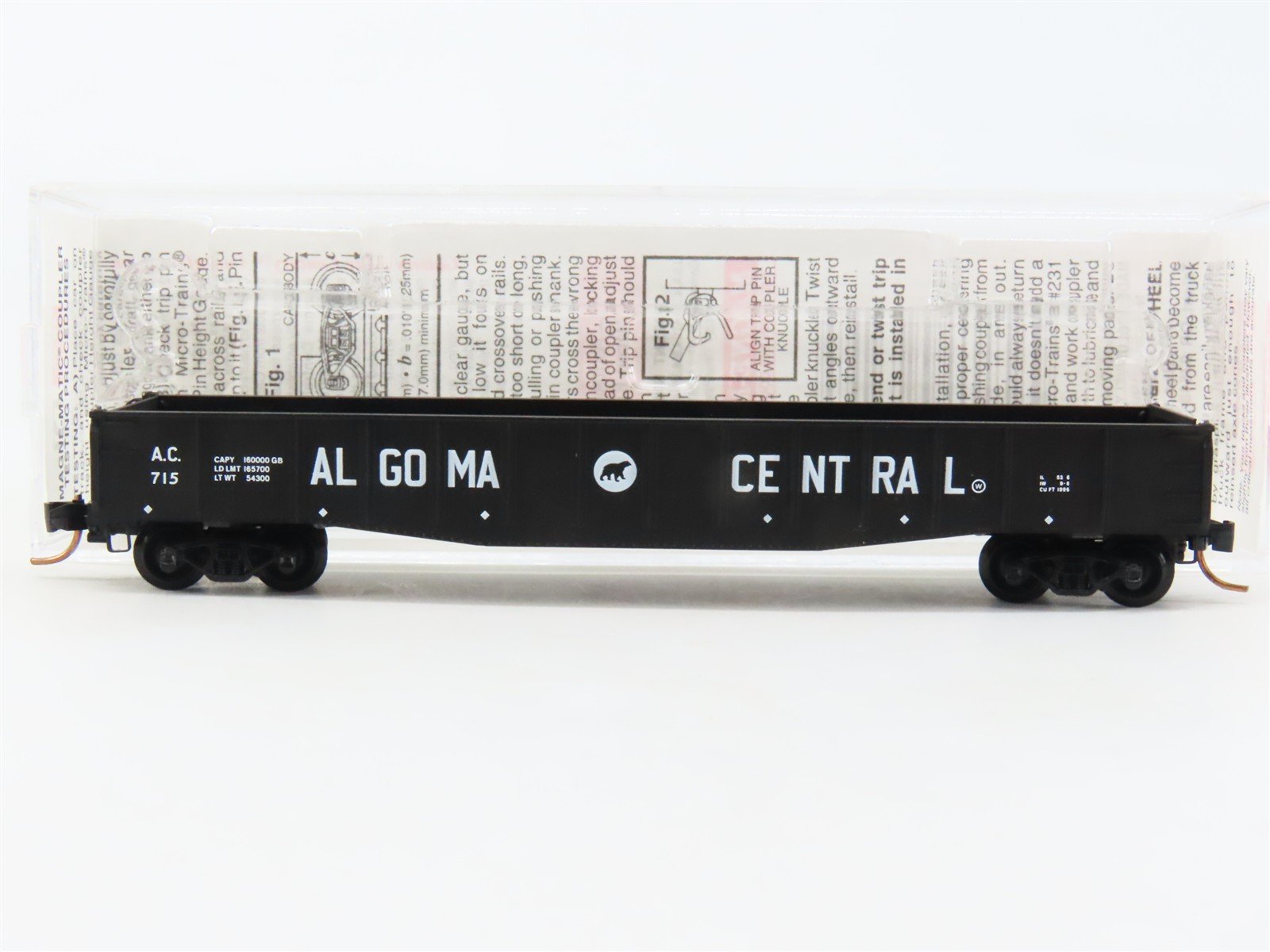 N Scale Micro-Trains MTL 46250 AC Algoma Central 50' Fishbelly Gondola #715