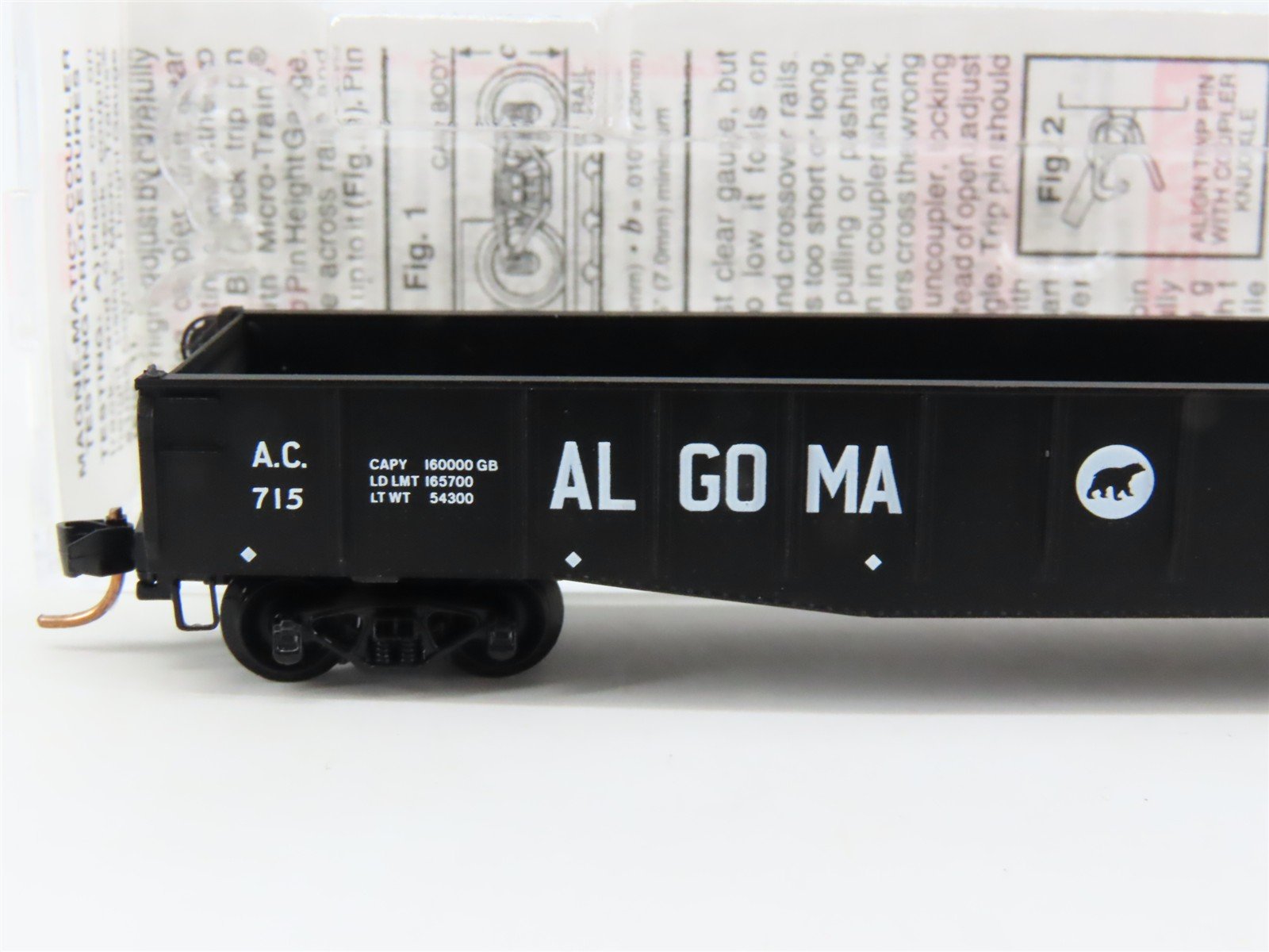 N Scale Micro-Trains MTL 46250 AC Algoma Central 50' Fishbelly Gondola #715