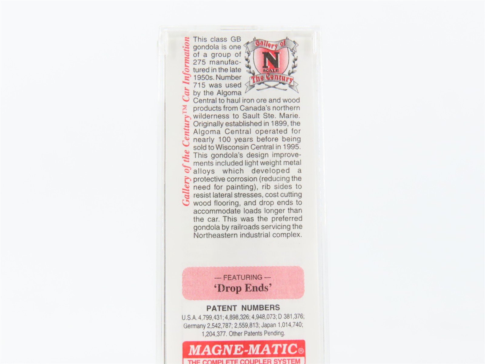 N Scale Micro-Trains MTL 46250 AC Algoma Central 50' Fishbelly Gondola #715