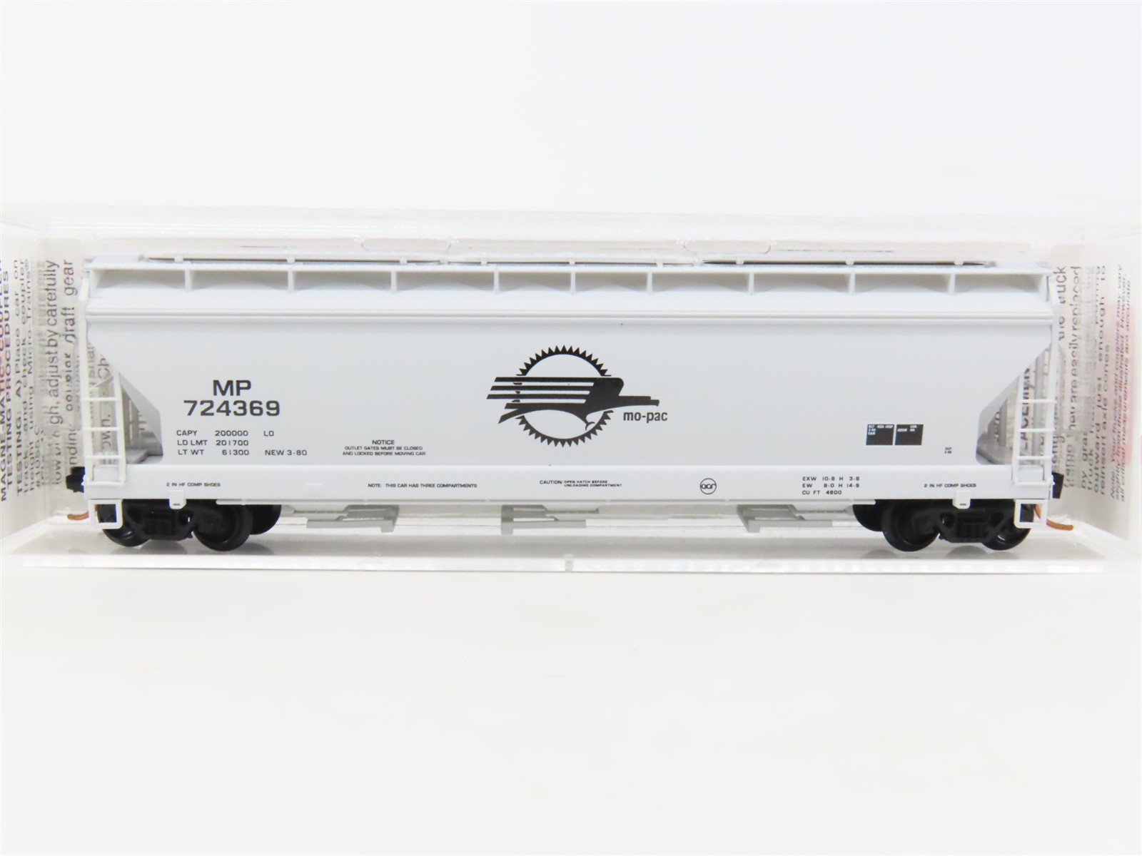 N Scale Micro-Trains MTL 94190 MP Missouri Pacific 3-Bay Covered Hopper #724369