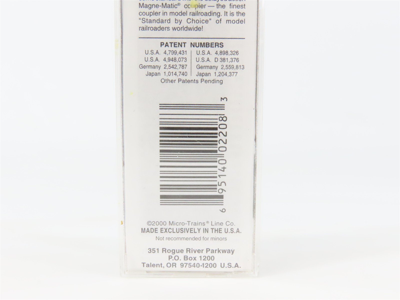N Scale Micro-Trains MTL 30020 YW Yreka Western 50' Standard Boxcar #25105