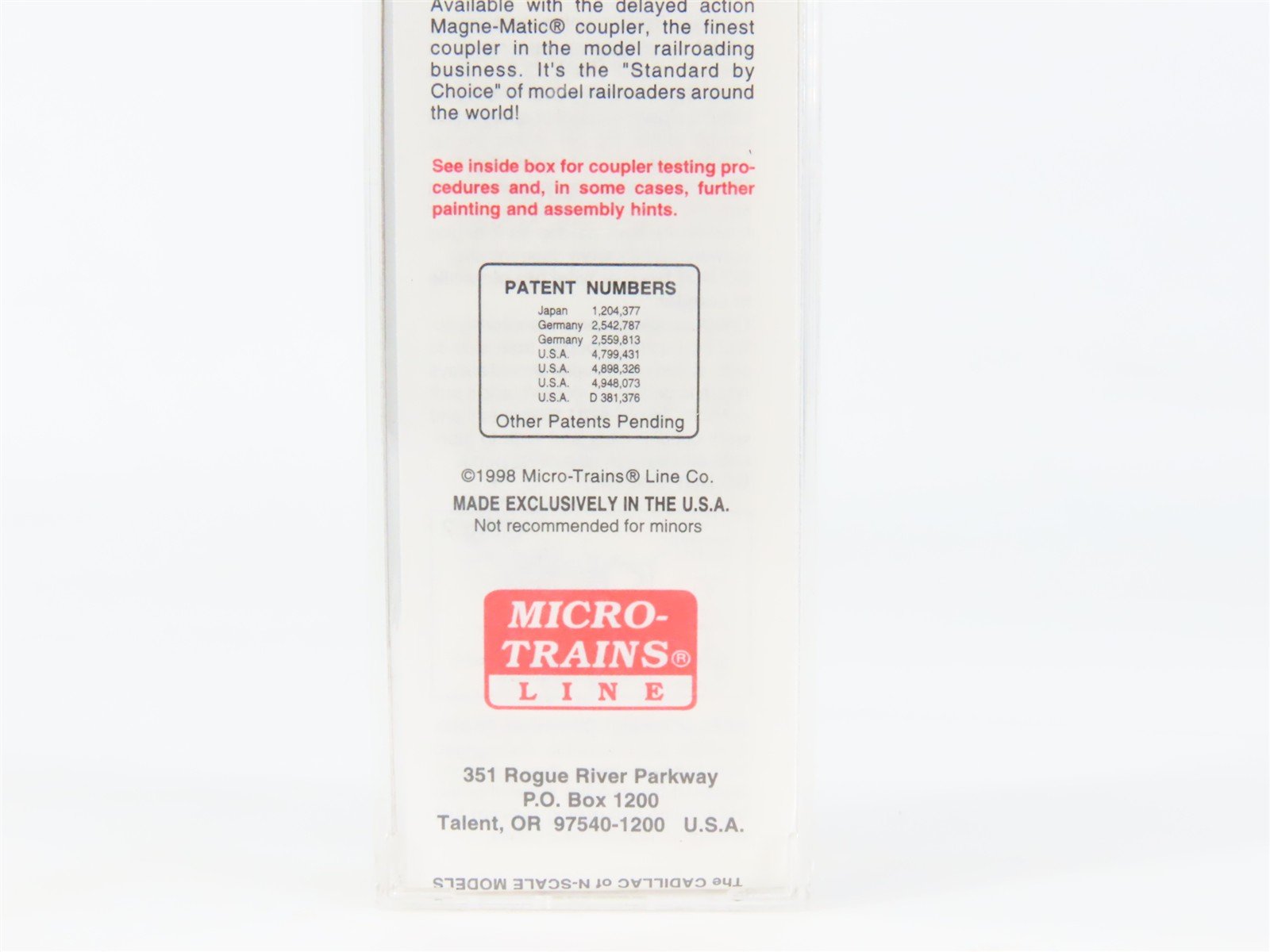 N Scale Micro-Trains MTL 59530 URTC Black Hills Packing 40' Ice Reefer #72722