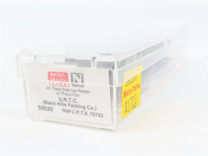 N Scale Micro-Trains MTL 59530 URTC Black Hills Packing 40' Ice Reefer #72722