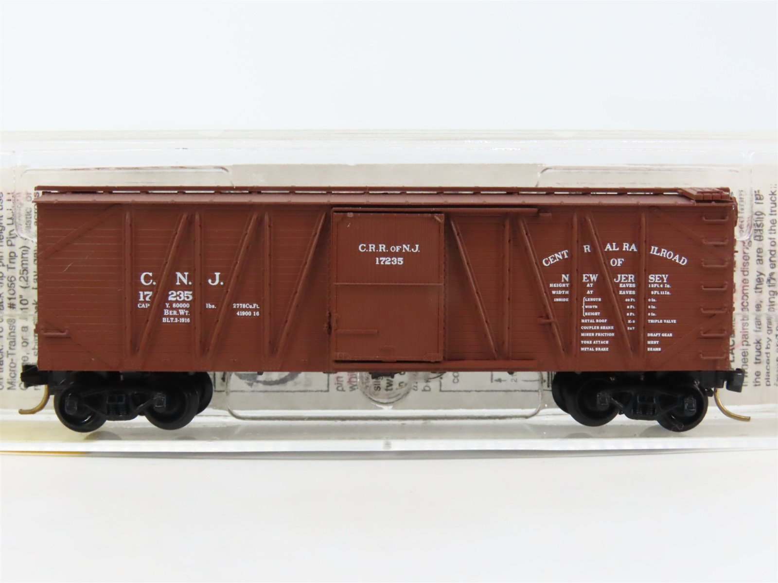 N Scale Micro-Trains MTL 28040 CNJ Jersey Central 40' Wood Boxcar #17235