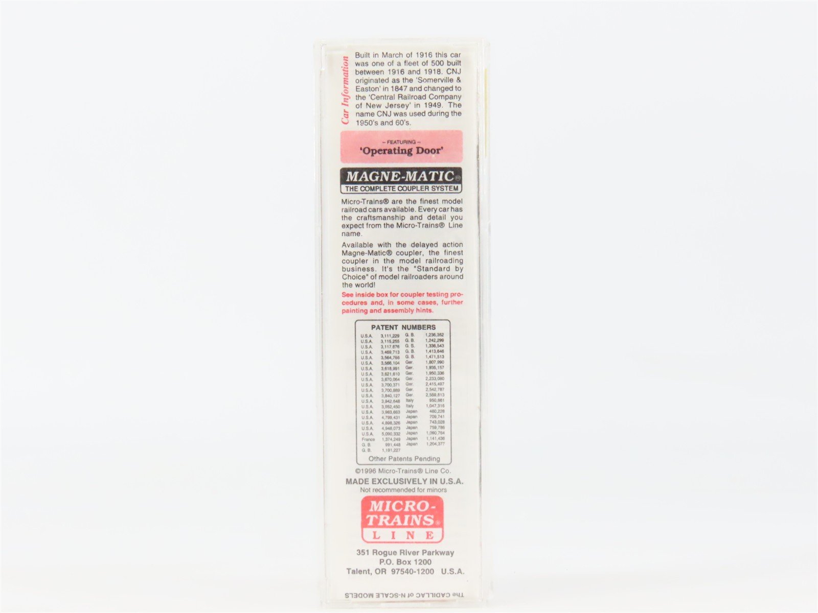 N Scale Micro-Trains MTL 28040 CNJ Jersey Central 40' Wood Boxcar #17235