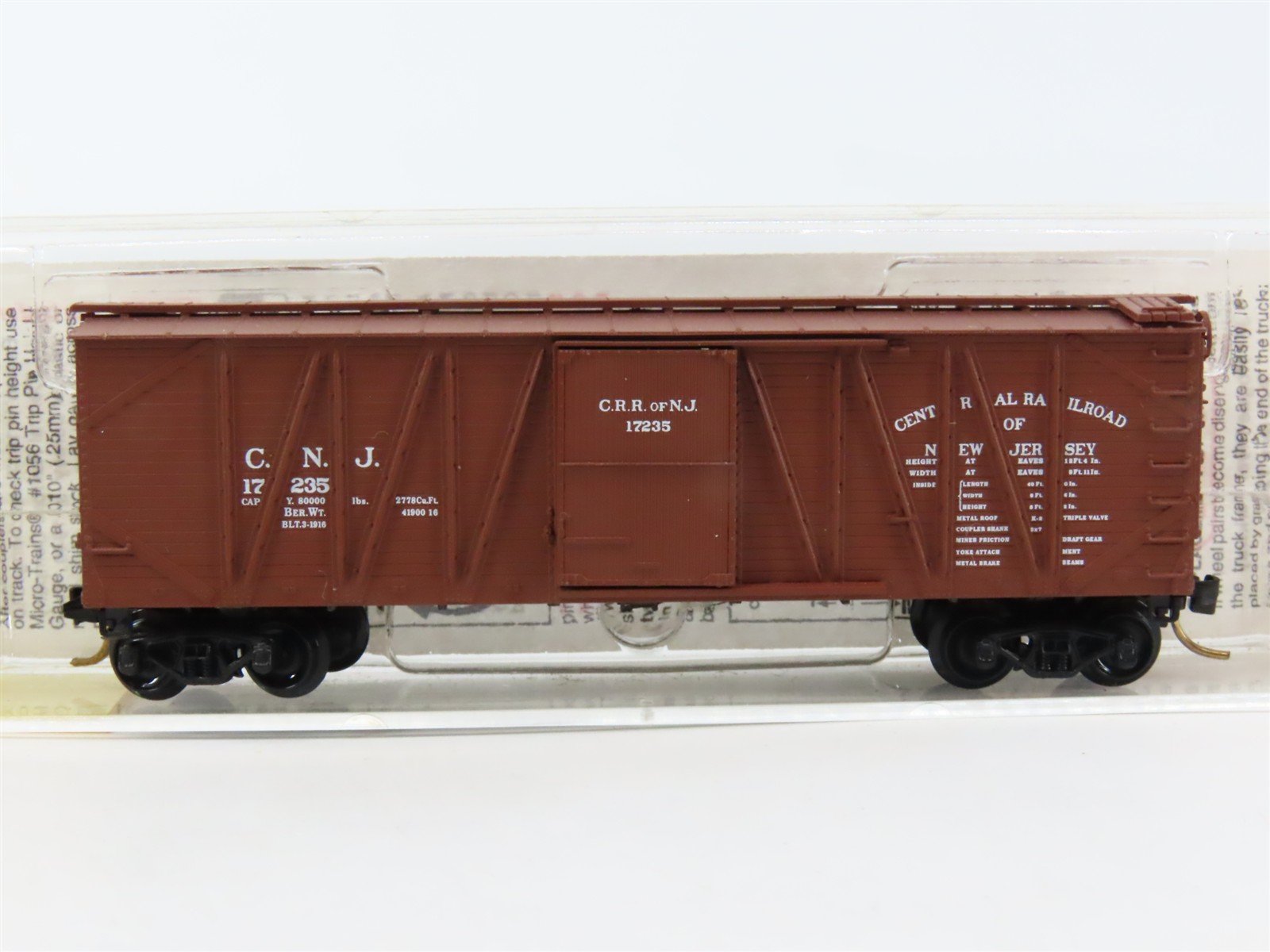 N Scale Micro-Trains MTL 28040 CNJ Jersey Central 40' Wood Boxcar #17235