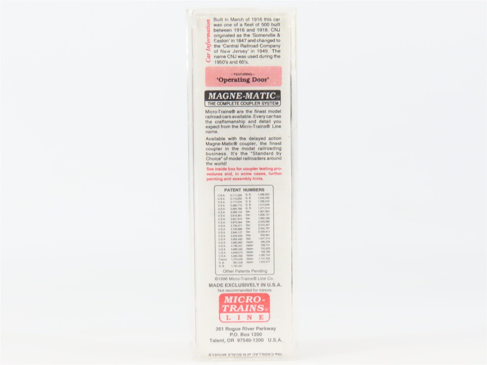 N Scale Micro-Trains MTL 28040 CNJ Jersey Central 40' Wood Boxcar #17235