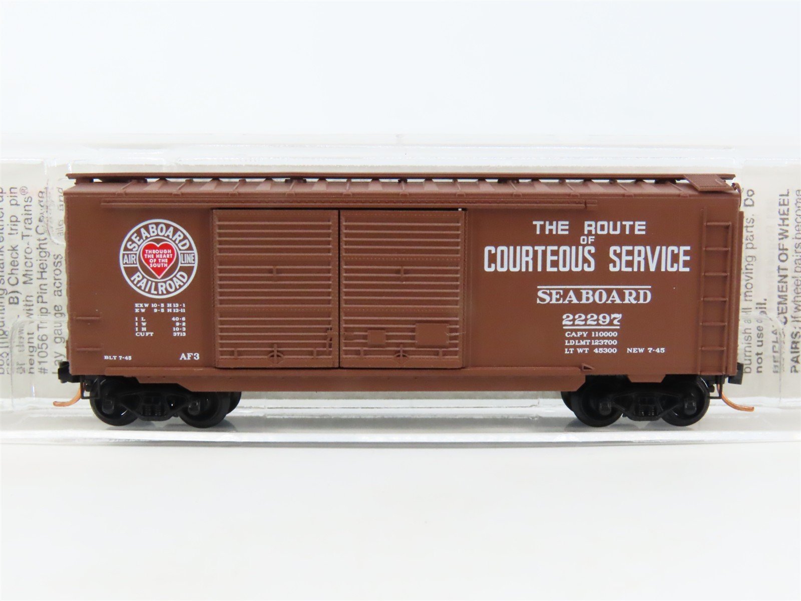 N Scale Micro-Trains MTL 23050 SAL Seaboard Air Line 40' Boxcar #22297