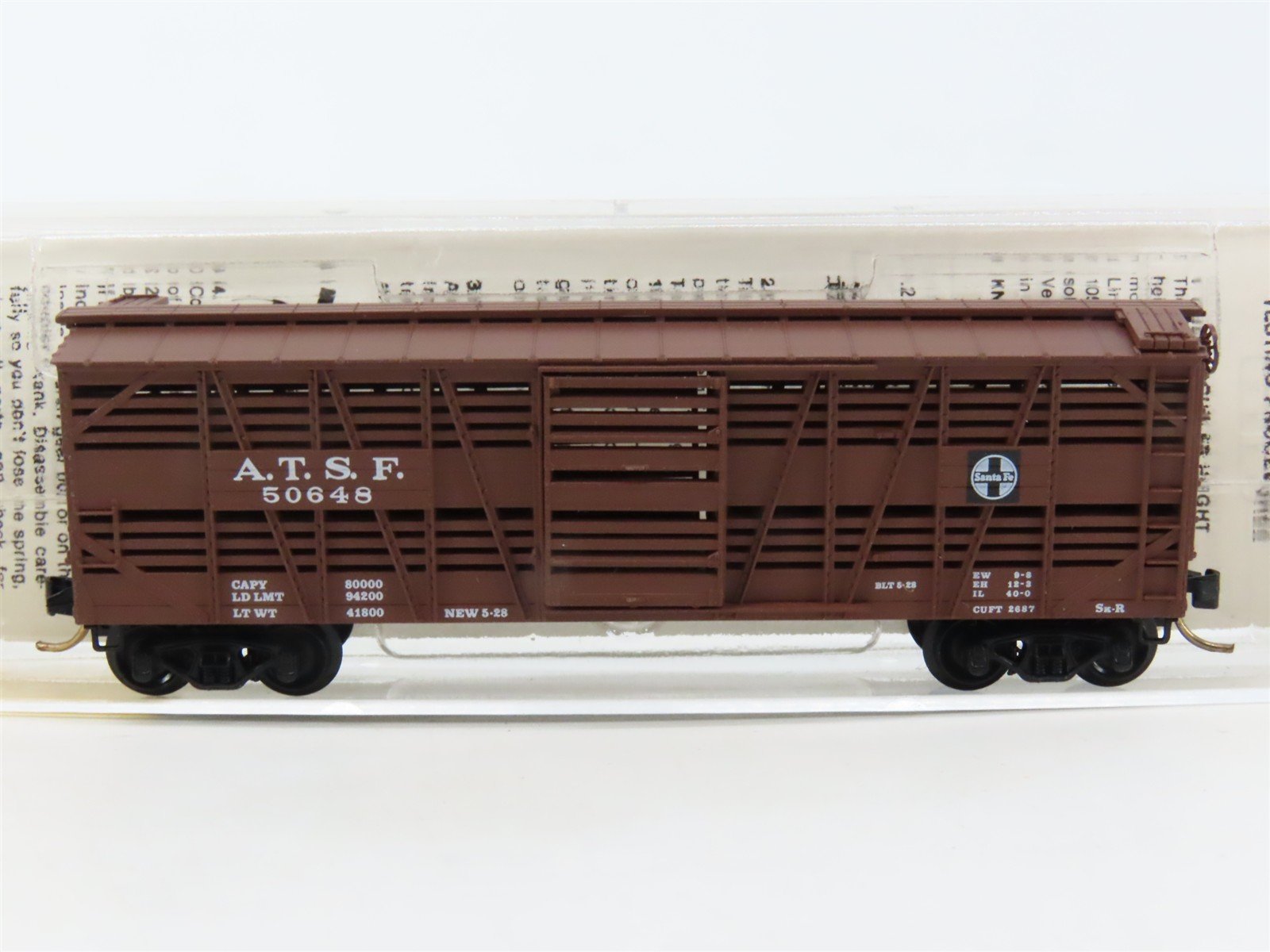 N Scale Micro-Trains MTL 35080 ATSF Santa Fe 40' Despatch Stockcar #50648