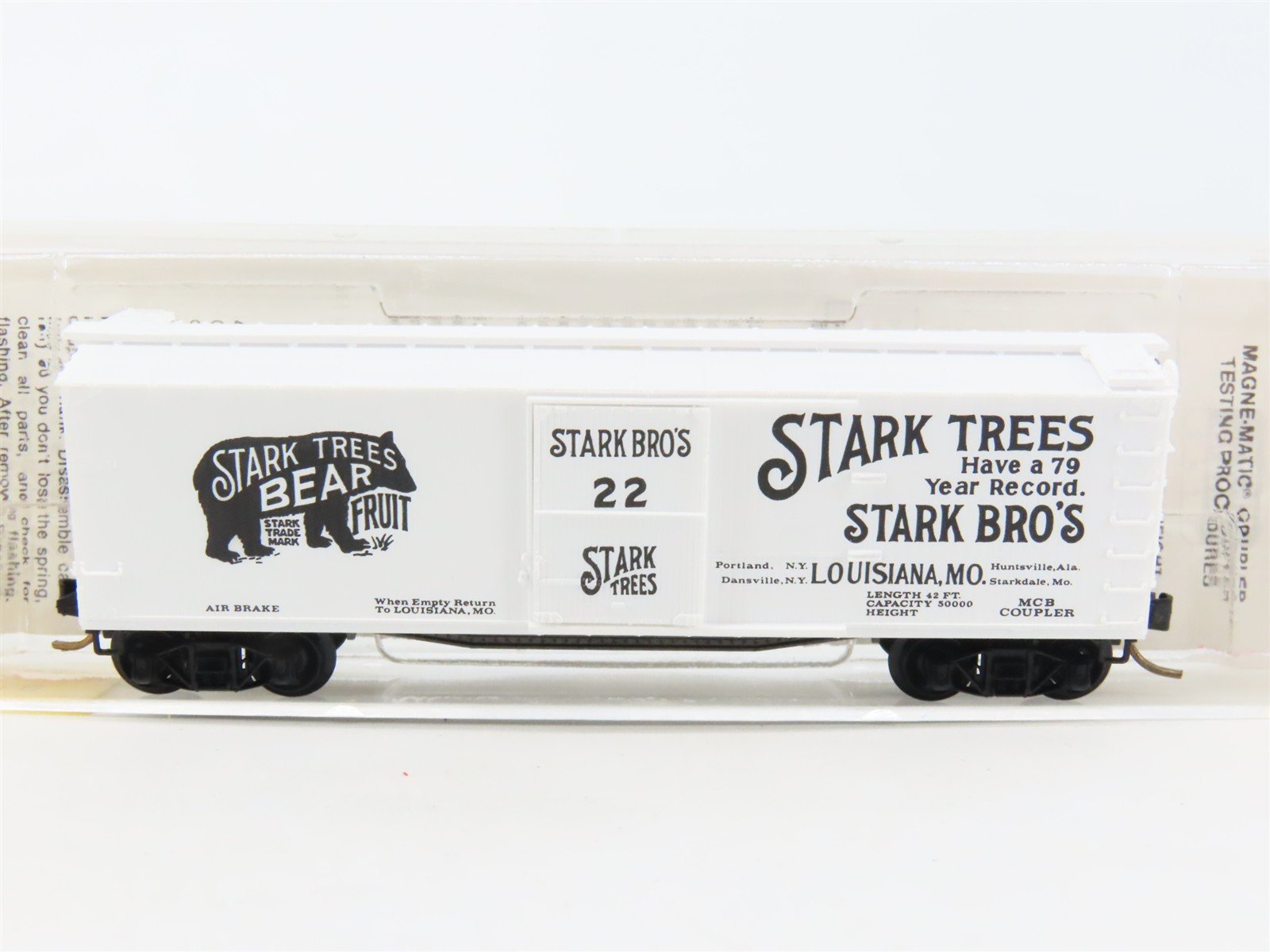 N Scale Micro-Trains MTL 42010 Stark Trees 40' Wood Boxcar #22
