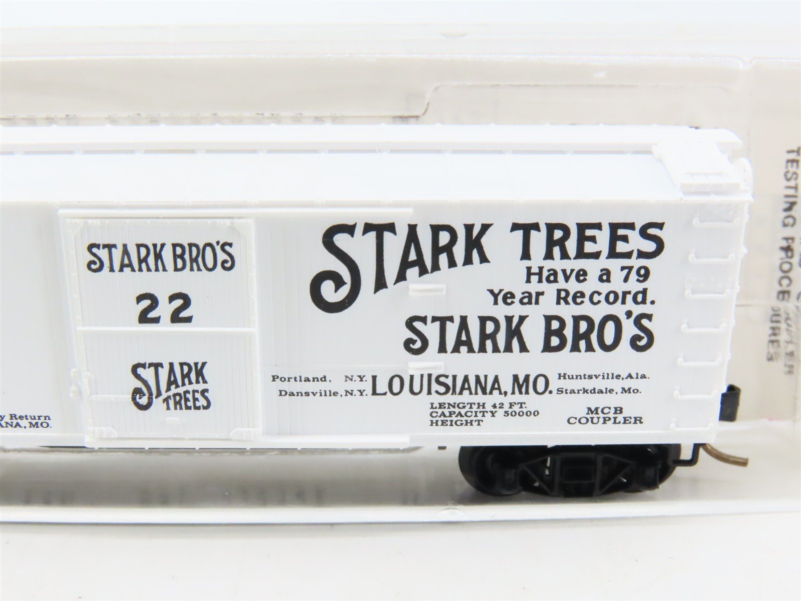 N Scale Micro-Trains MTL 42010 Stark Trees 40' Wood Boxcar #22