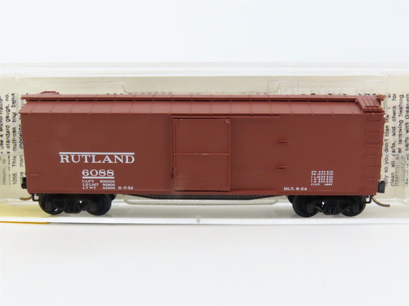 N Scale Micro-Trains MTL 39130 RUT Rutland 40' Wood Boxcar #6088
