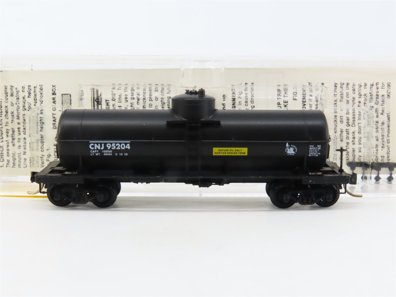 N Scale Micro-Trains MTL 65290 CNJ Jersey Central 39' Single Dome Tankcar #95204
