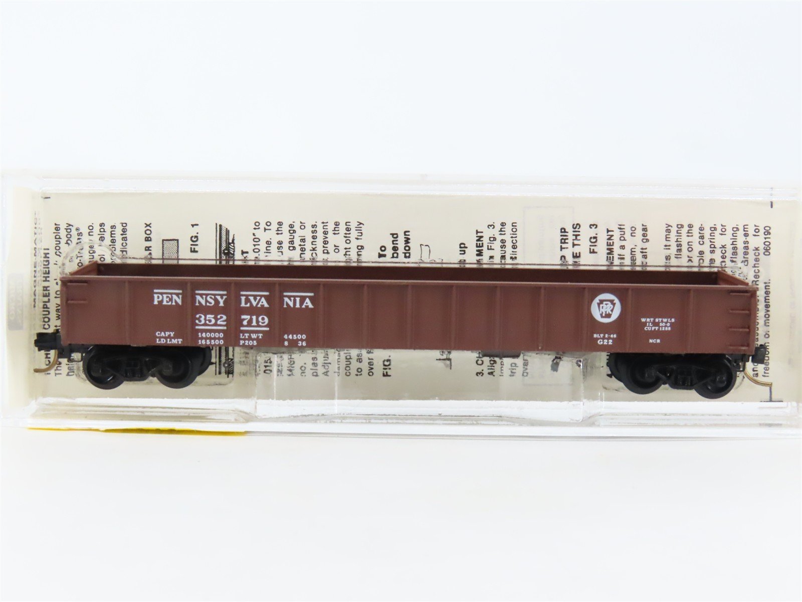 N Scale Micro-Trains MTL 48010 PRR Pennsylvania 50' Gondola #352719
