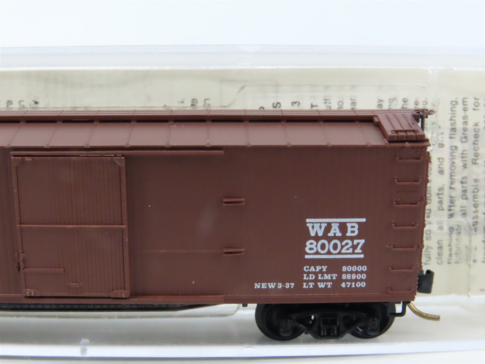 N Scale Micro-Trains MTL 39120 WAB Wabash 40' Wood Boxcar #80027