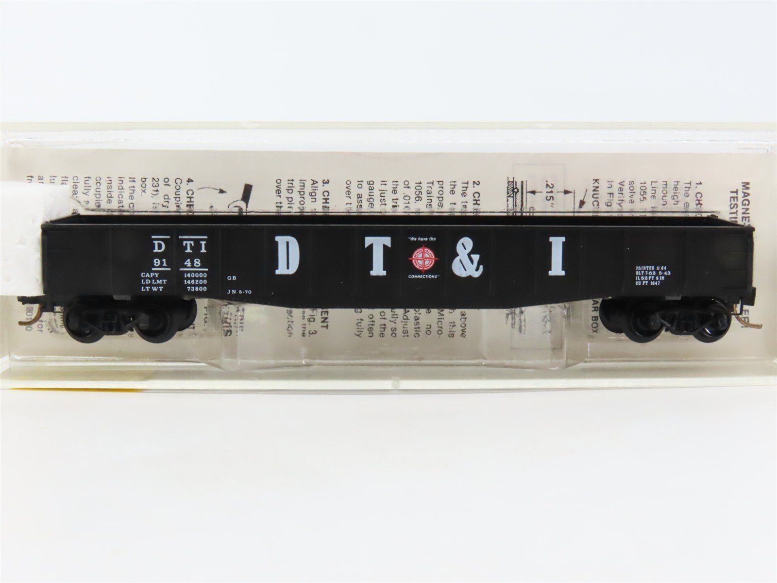 N Scale Micro-Trains MTL 46140 DT&I Detroit Toledo & Ironton 50' Gondola #9148
