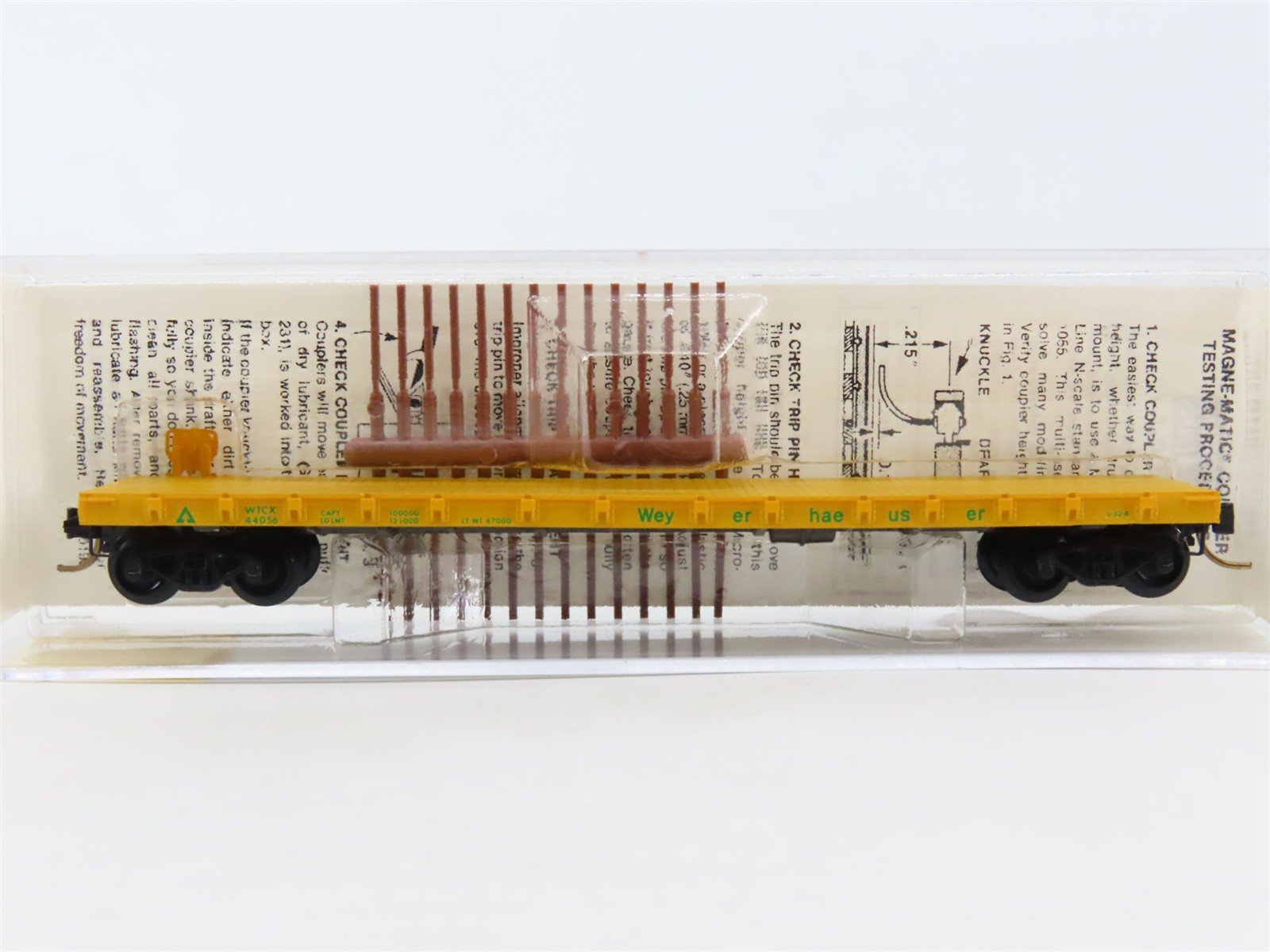 N Scale Micro-Trains/Kadee 44050 WTCX Weyerhaeuser 50' Flatcar #44056
