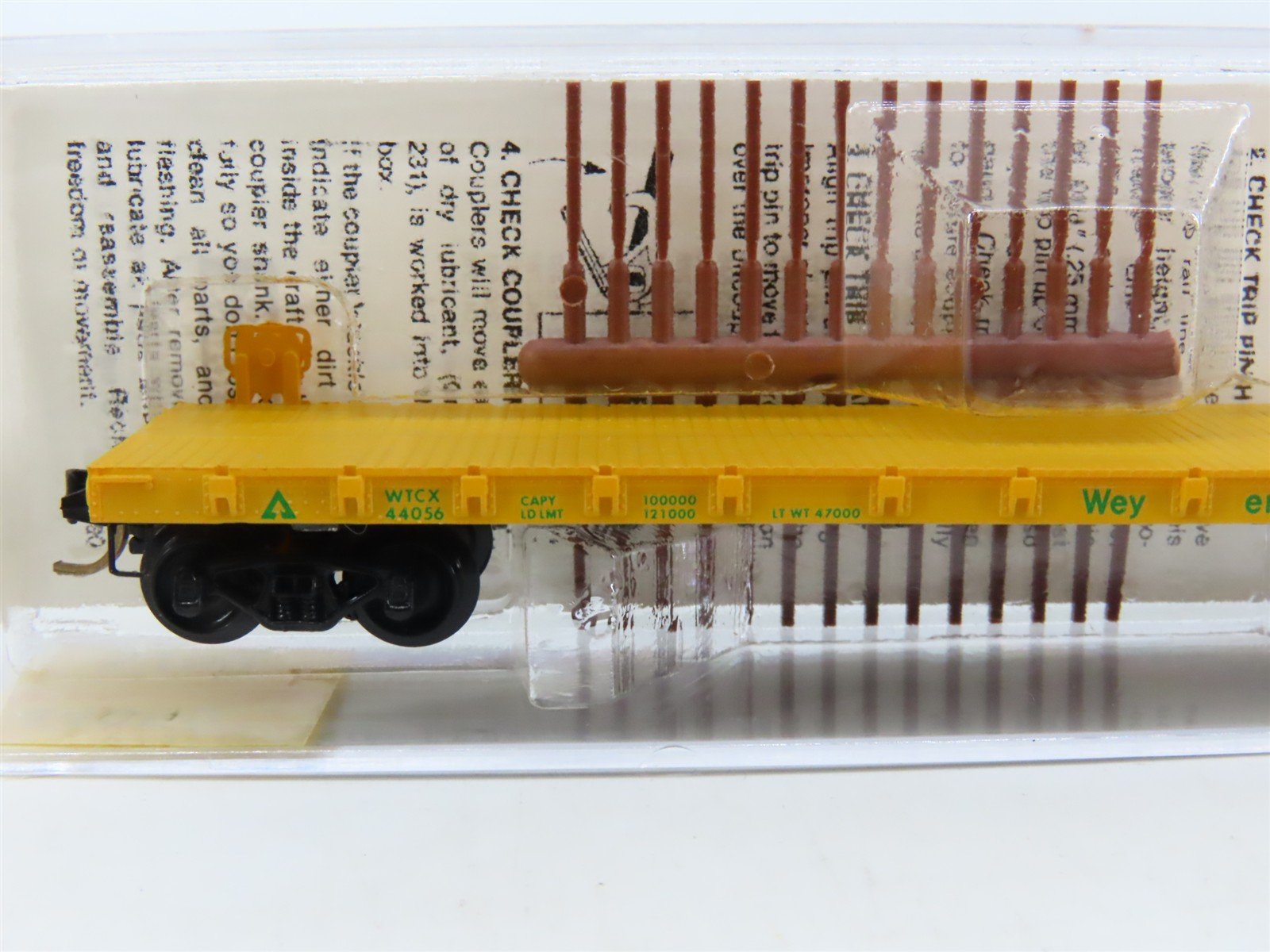 N Scale Micro-Trains/Kadee 44050 WTCX Weyerhaeuser 50' Flatcar #44056