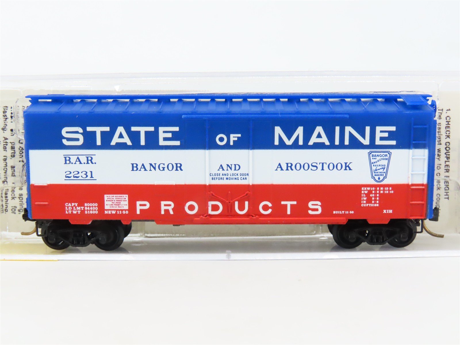 N Scale Micro-Trains MTL 21020 BAR Bangor & Aroostook 40' Boxcar #2231