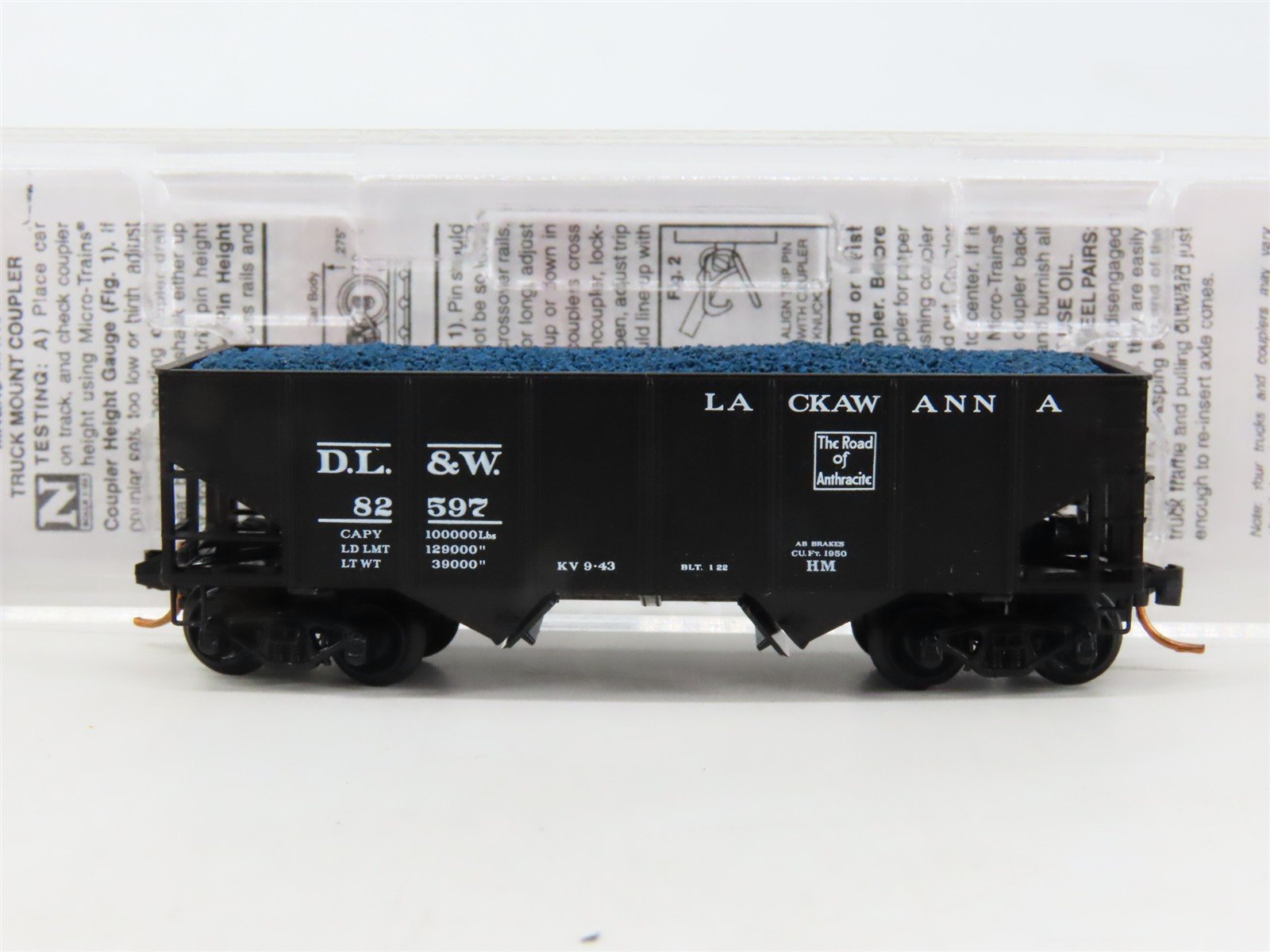 N Scale Micro-Trains MTL 05600410 DLW Railway 33' 2-Bay Open Hopper Car #82597