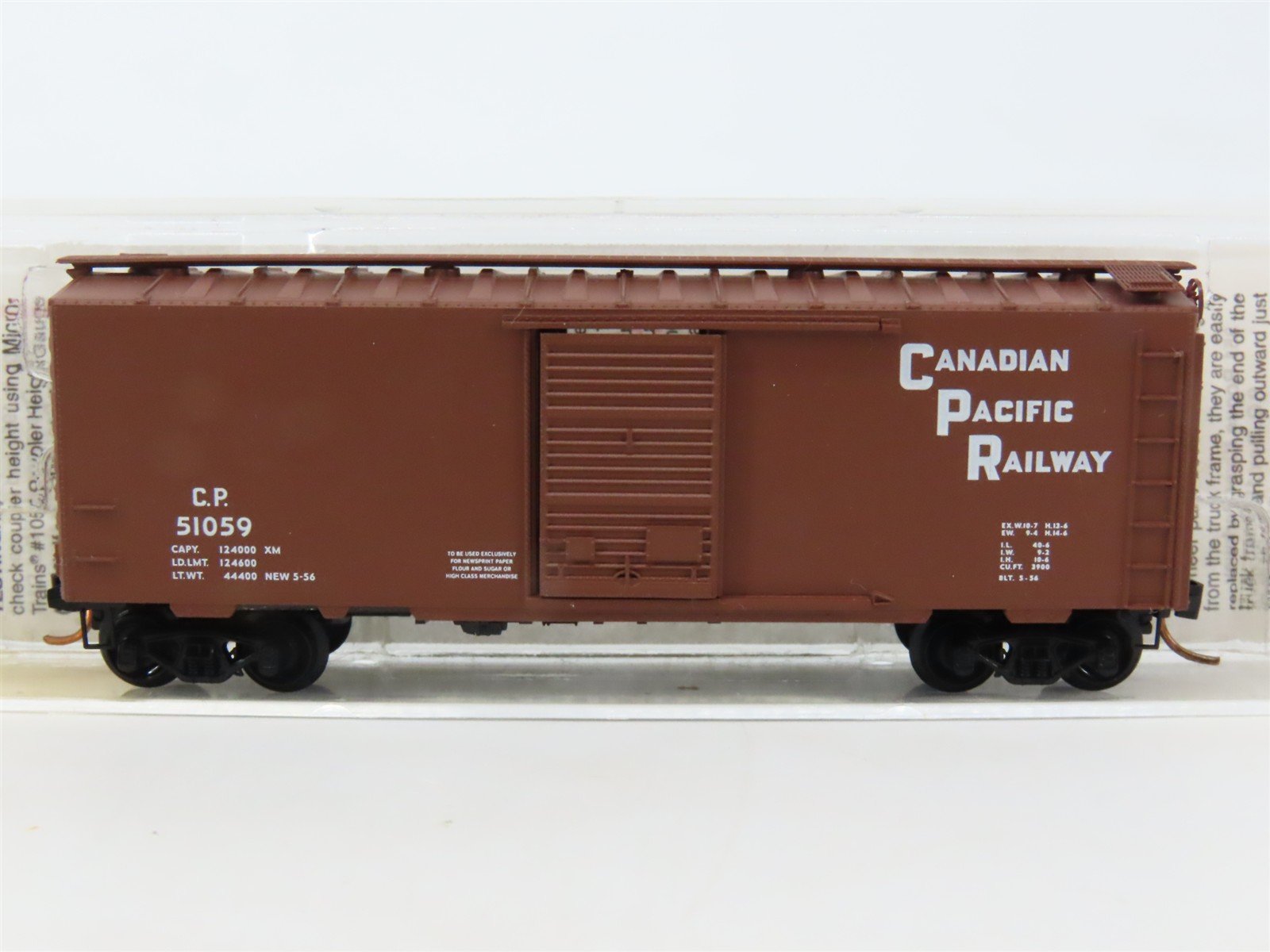 N Scale Micro-Trains MTL 20436/2 CP Canadian Pacific 40' Standard Boxcar #51059