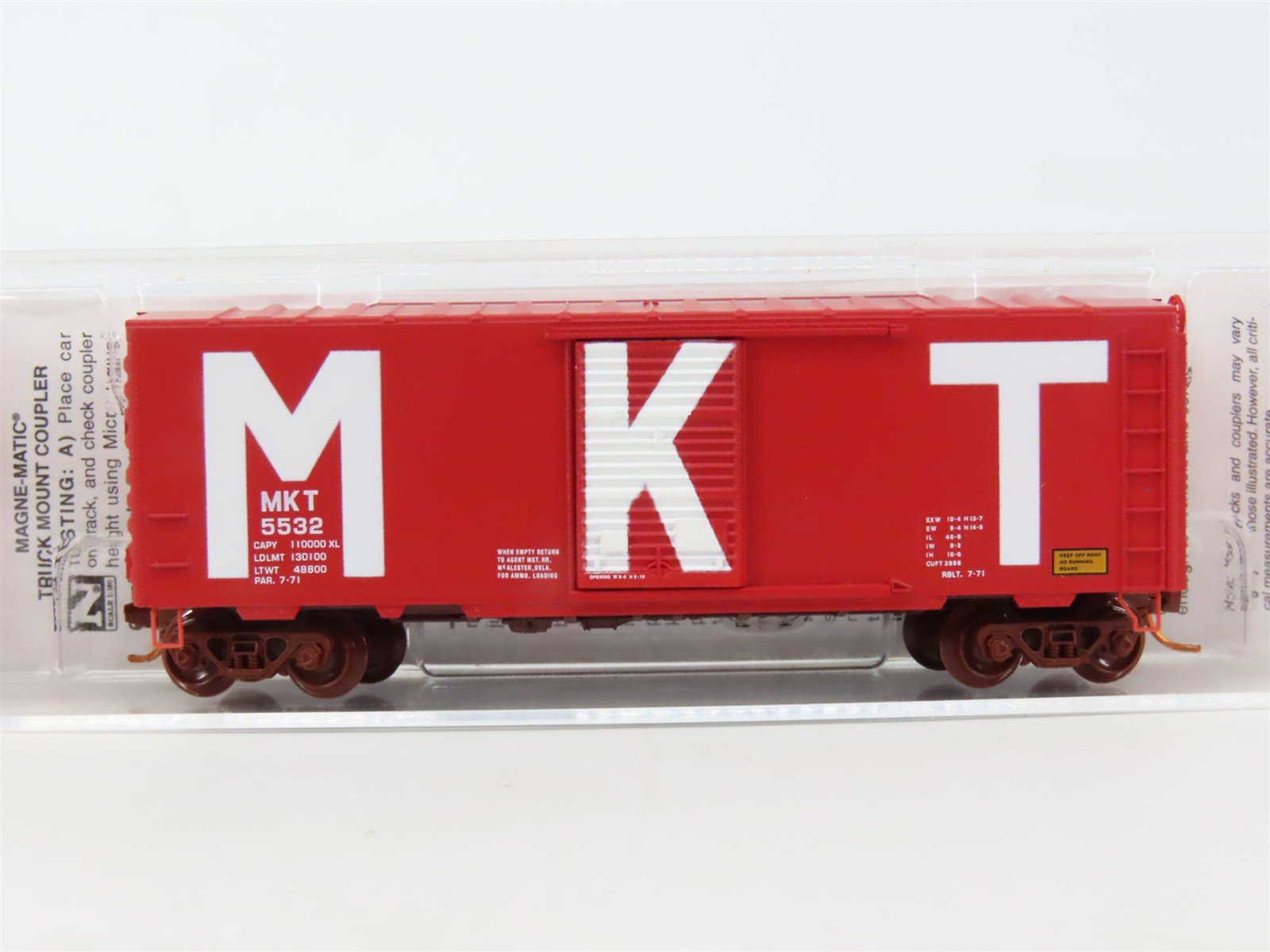 N Scale Micro-Trains MTL 07300081 MKT Missouri Kansas Texas 40' Boxcar #5532