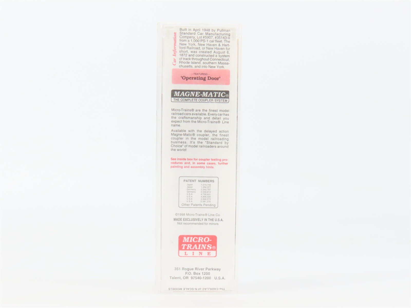 N Scale Micro-Trains MTL 20029 NH New Haven 40' Standard Boxcar #35143