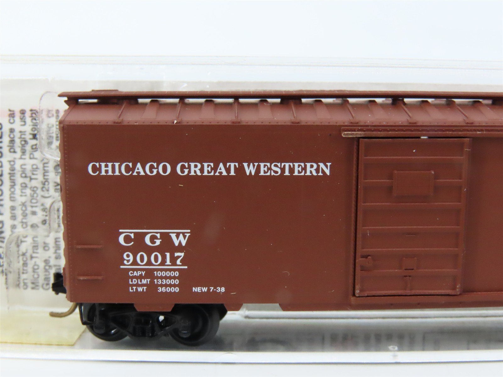 N Micro-Trains MTL 20950 CGW Chicago Great Western 40' Standard Boxcar #90017