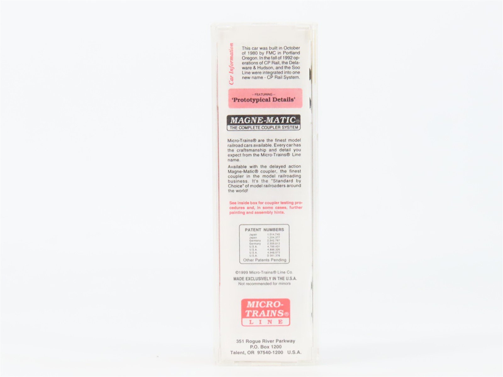 N Scale Micro-Trains MTL 27260 SOO Line 50' Rib Side Boxcar #19369