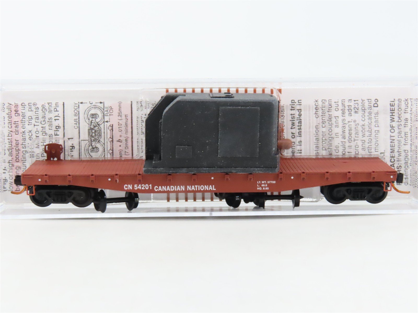 N Scale Micro-Trains MTL 04500320 CN Canadian National 50' Flatcar #54201 wLoad