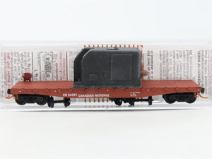 N Scale Micro-Trains MTL 04500320 CN Canadian National 50' Flatcar #54201 wLoad