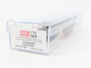 N Scale Micro-Trains MTL 04500320 CN Canadian National 50' Flatcar #54201 wLoad