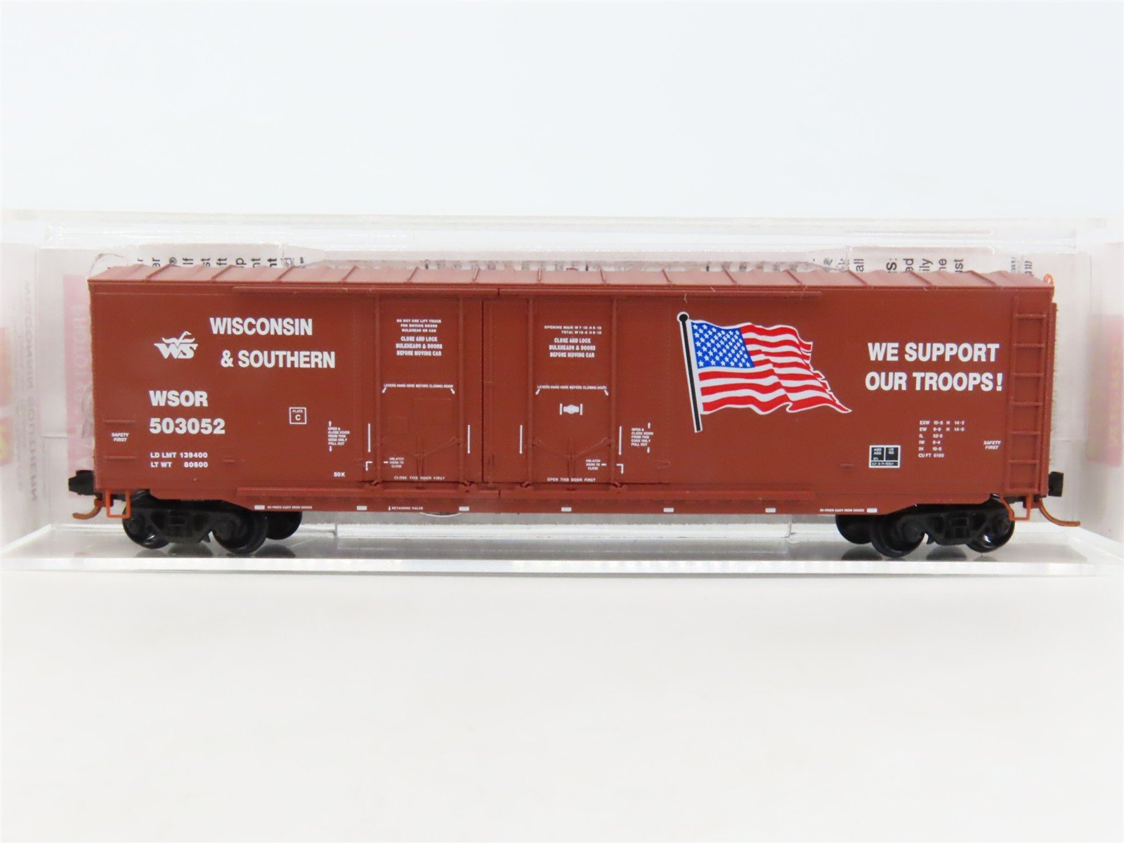 N Scale Micro-Trains MTL 07500180 WSOR Wisconsin & Southern 50' Boxcar #503052