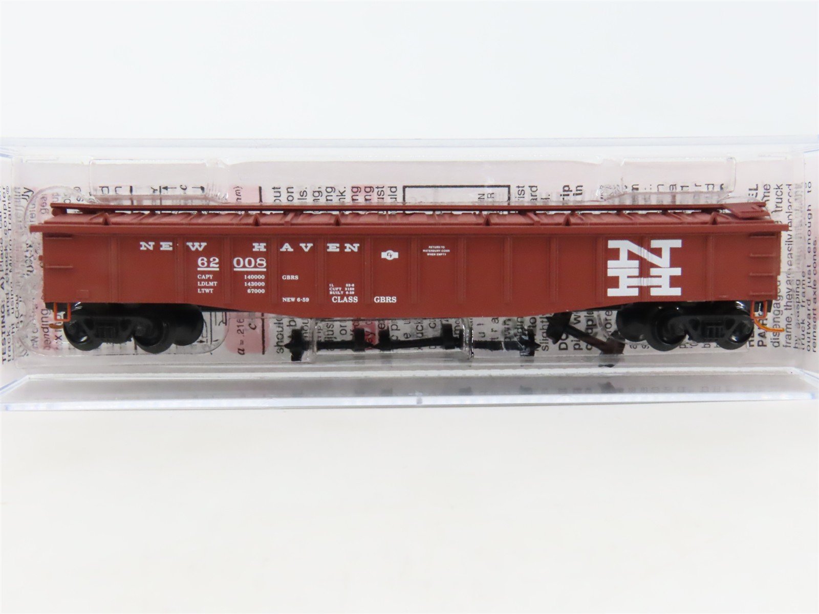 N Scale Micro-Trains MTL 10600010 NH New Haven 50' Gondola #62008 w/Cover