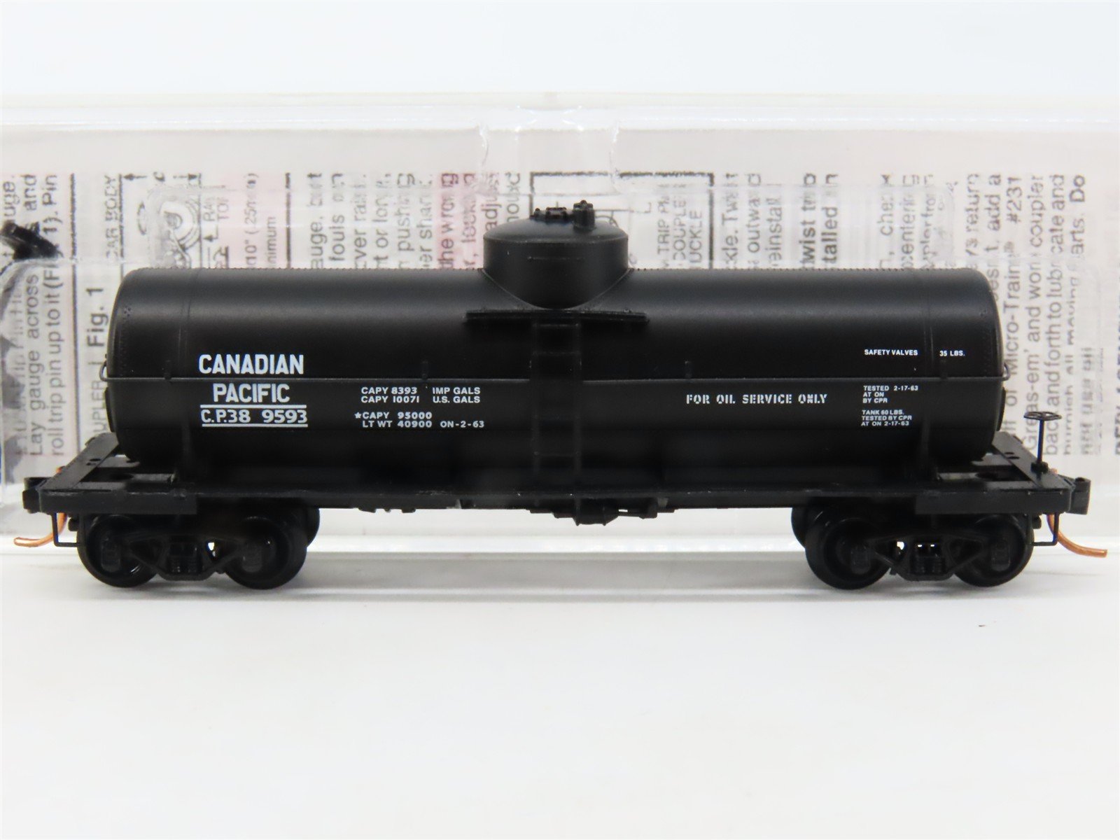 N Scale Micro-Trains MTL 65590 CP Canadian Pacific 39' Single Dome Tankcar #9593
