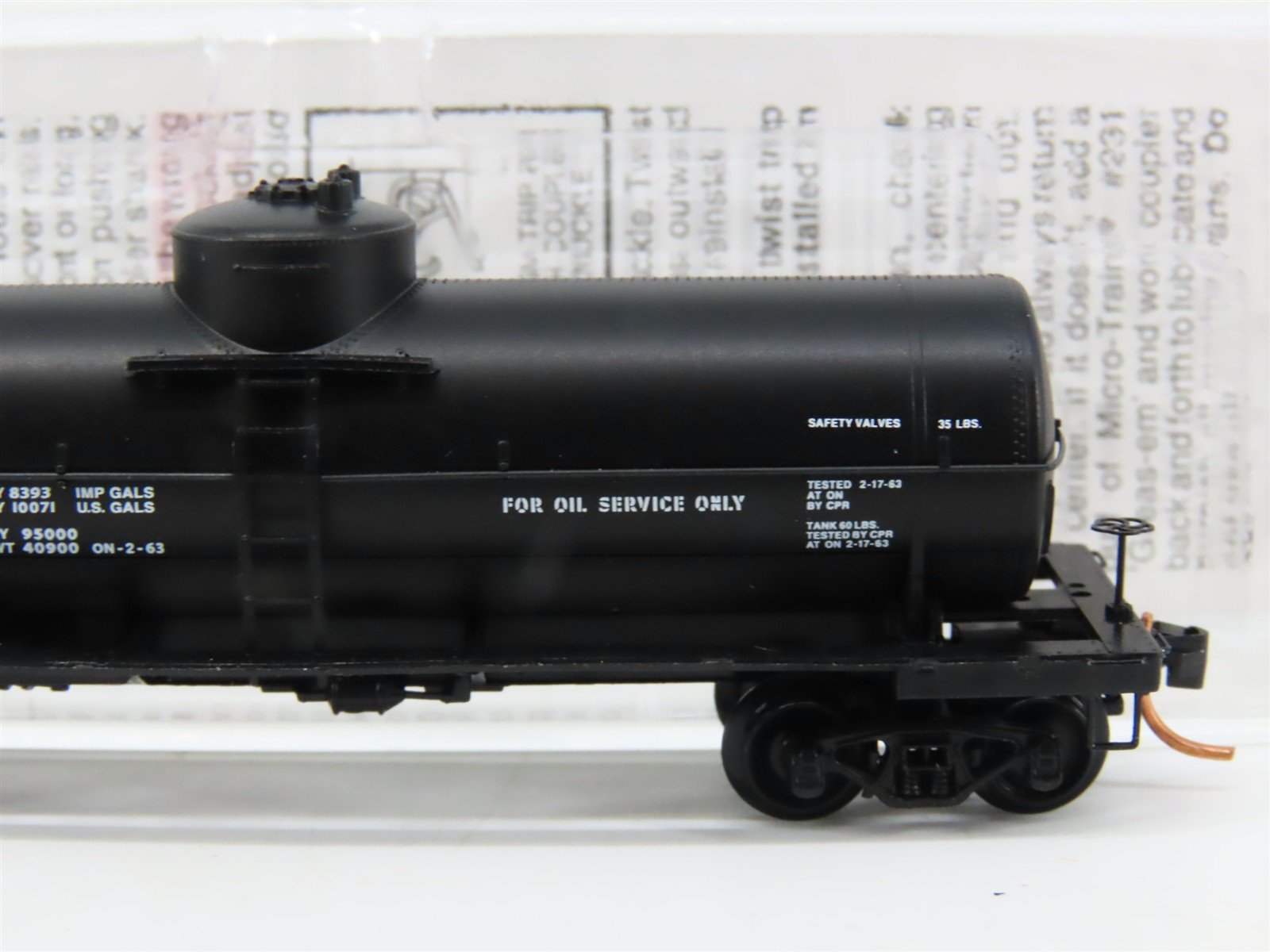 N Scale Micro-Trains MTL 65590 CP Canadian Pacific 39' Single Dome Tankcar #9593
