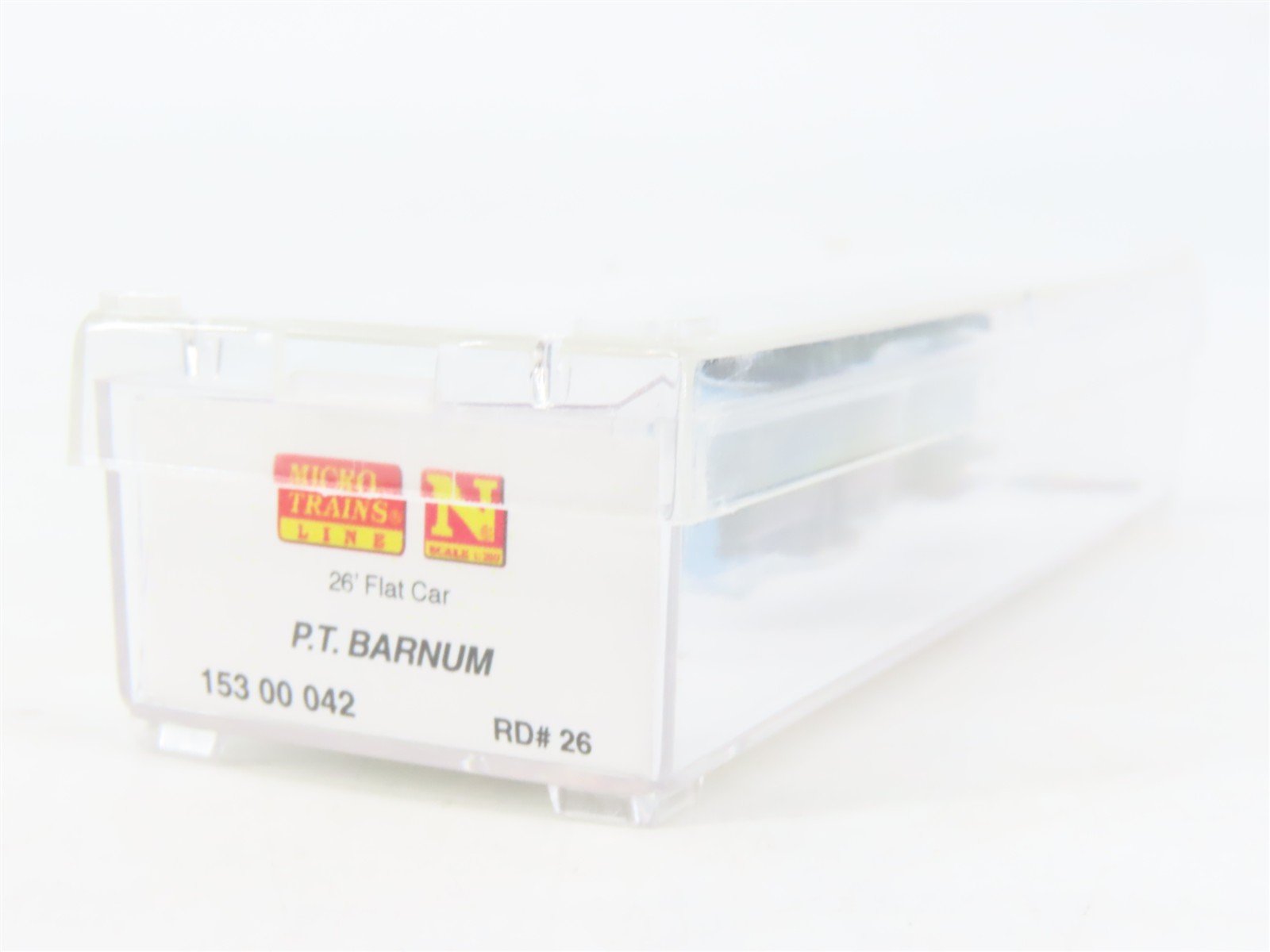 N Scale Micro-Trains MTL 15300042 P.T. Barnum 36' Flatcar #26