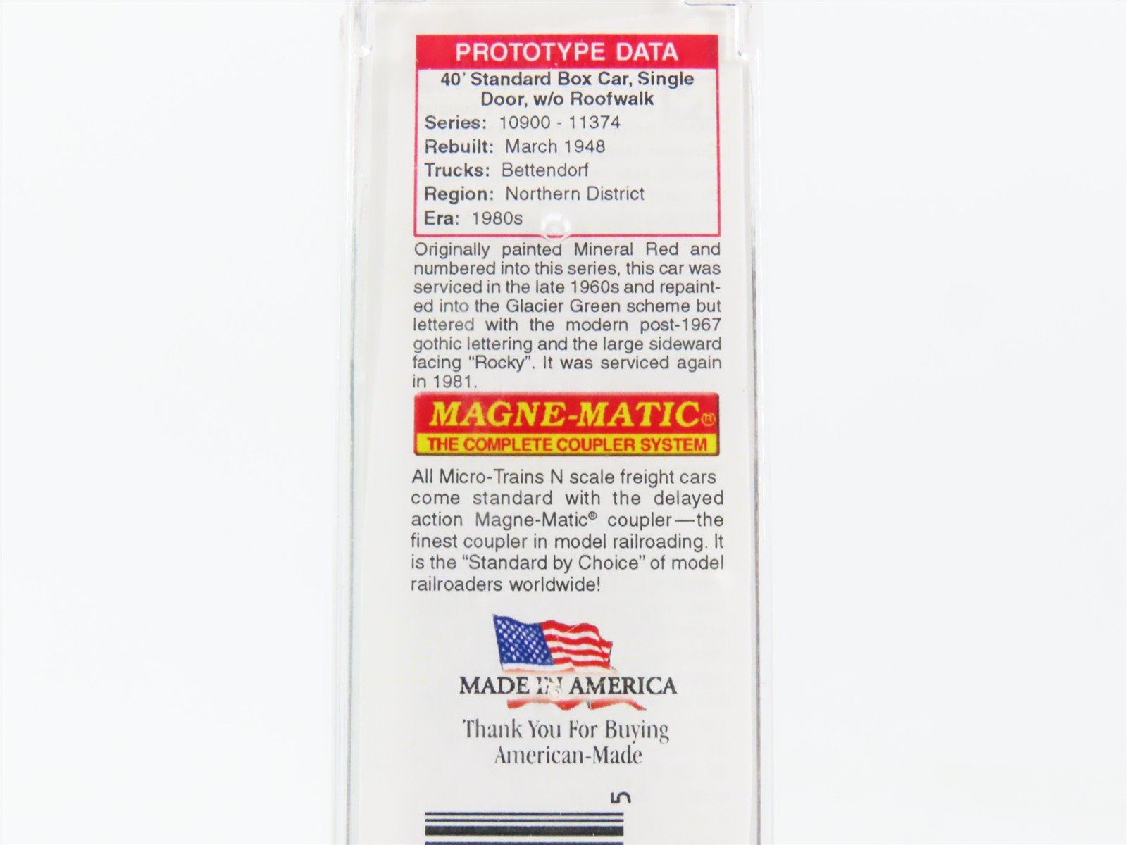 N Scale Micro-Trains MTL 02400360 GN Great Northern 40' Boxcar #11157