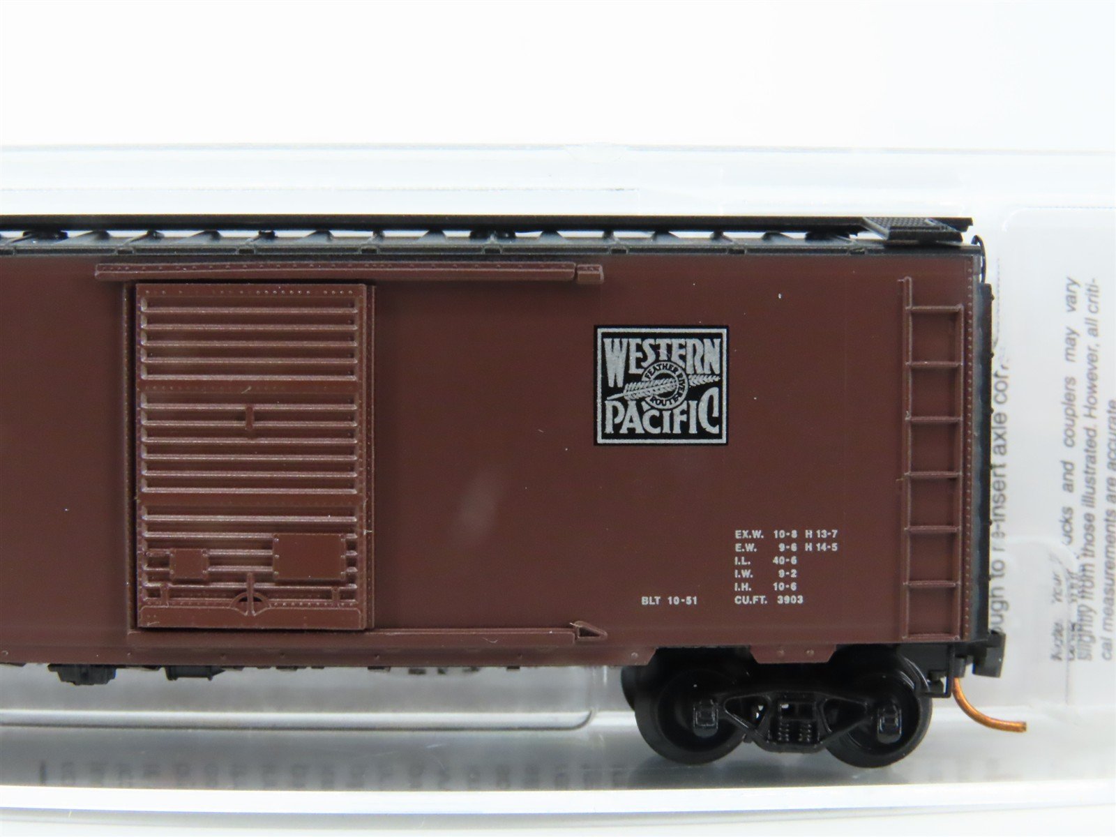 N Scale Micro-Trains MTL 02000816 WP Western Pacific 40' Standard Boxcar #21091