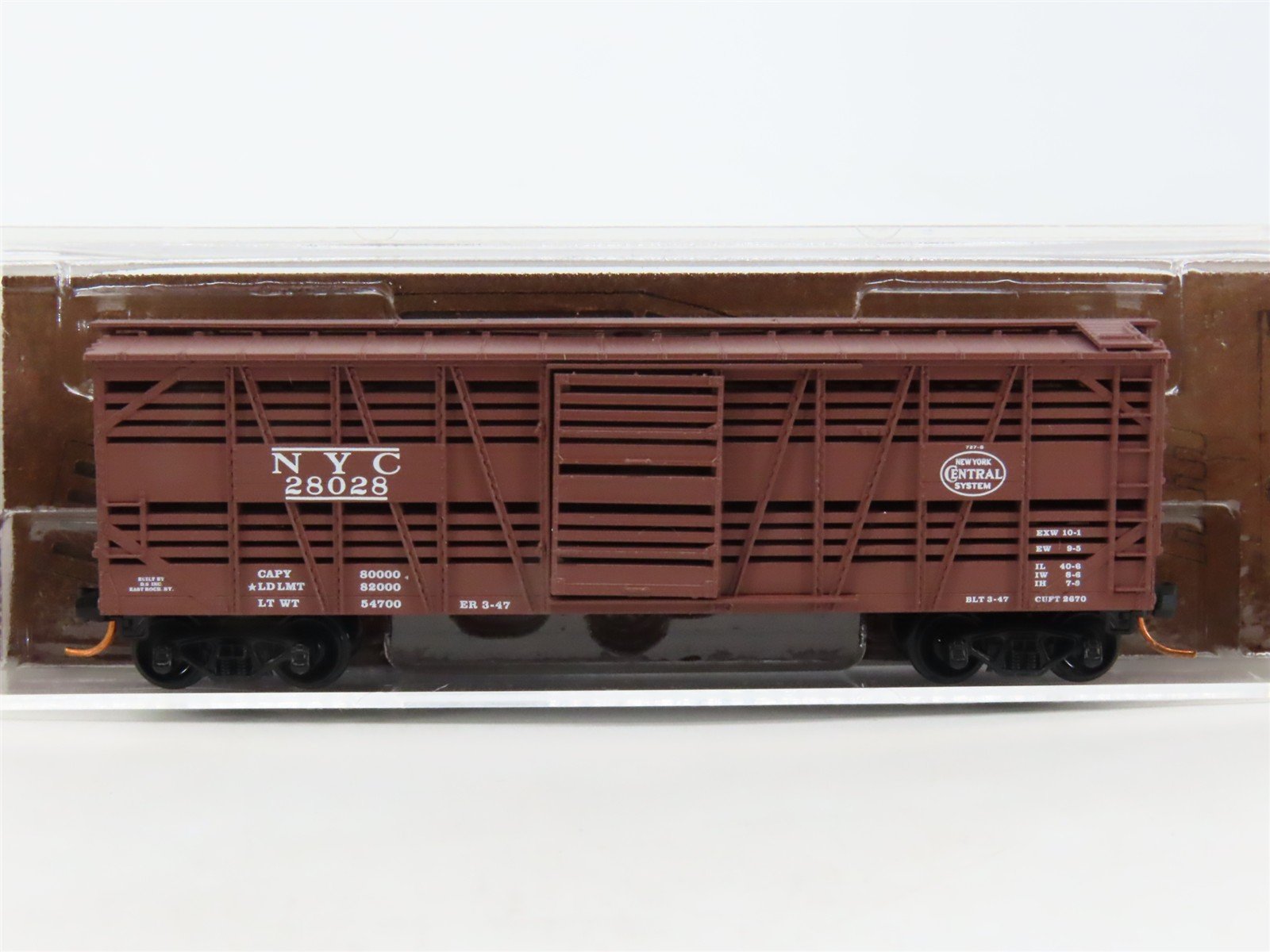 N Micro-Trains MTL 03500040 NYC New York Central 40' Despatch Stock Car #28028
