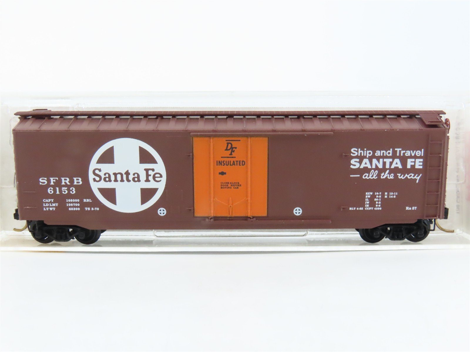 N Scale Micro-Trains MTL 32050/1 SFRD Santa Fe 50' Standard Boxcar #6153