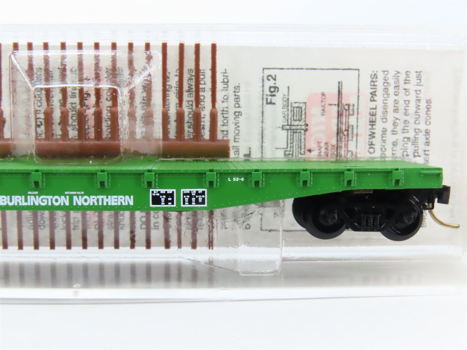 N Scale Micro-Trains MTL 45200 BN Burlington Northern 50' Flatcar #612765
